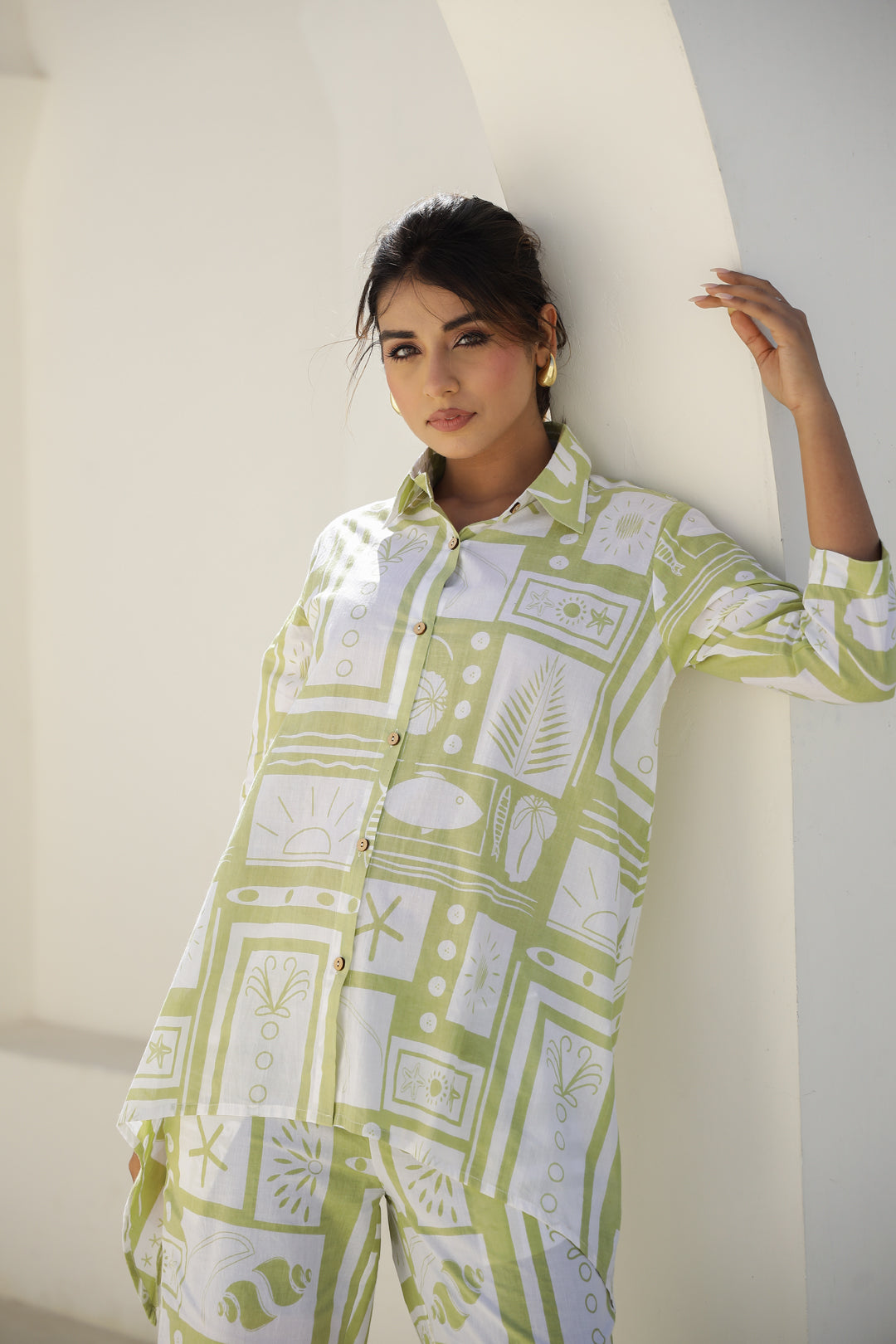 Label Flavia Chic Abstract Print Co-Ord Set