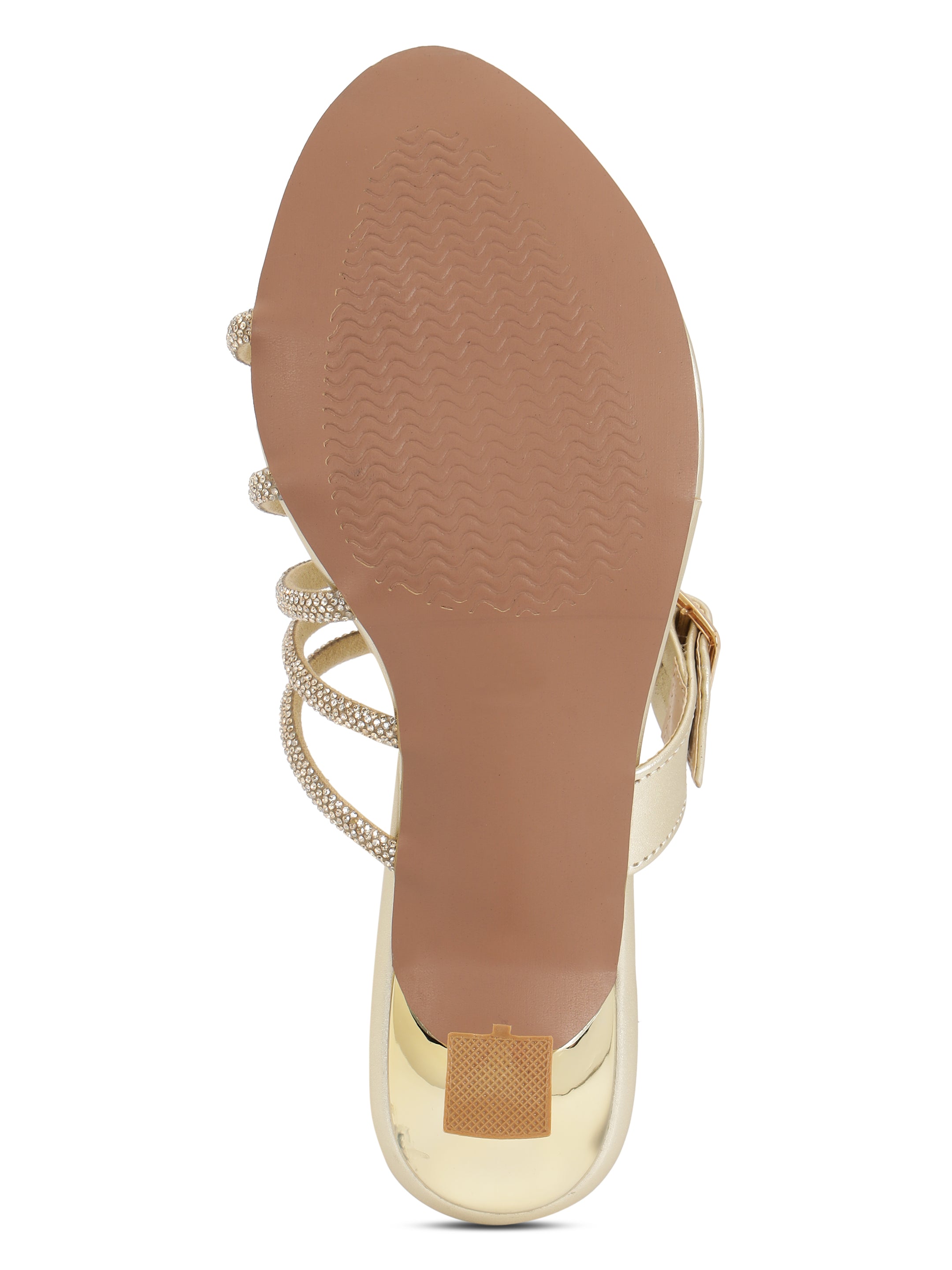 LYDC London - Gold Kitten Heels Sandals for women - Gold