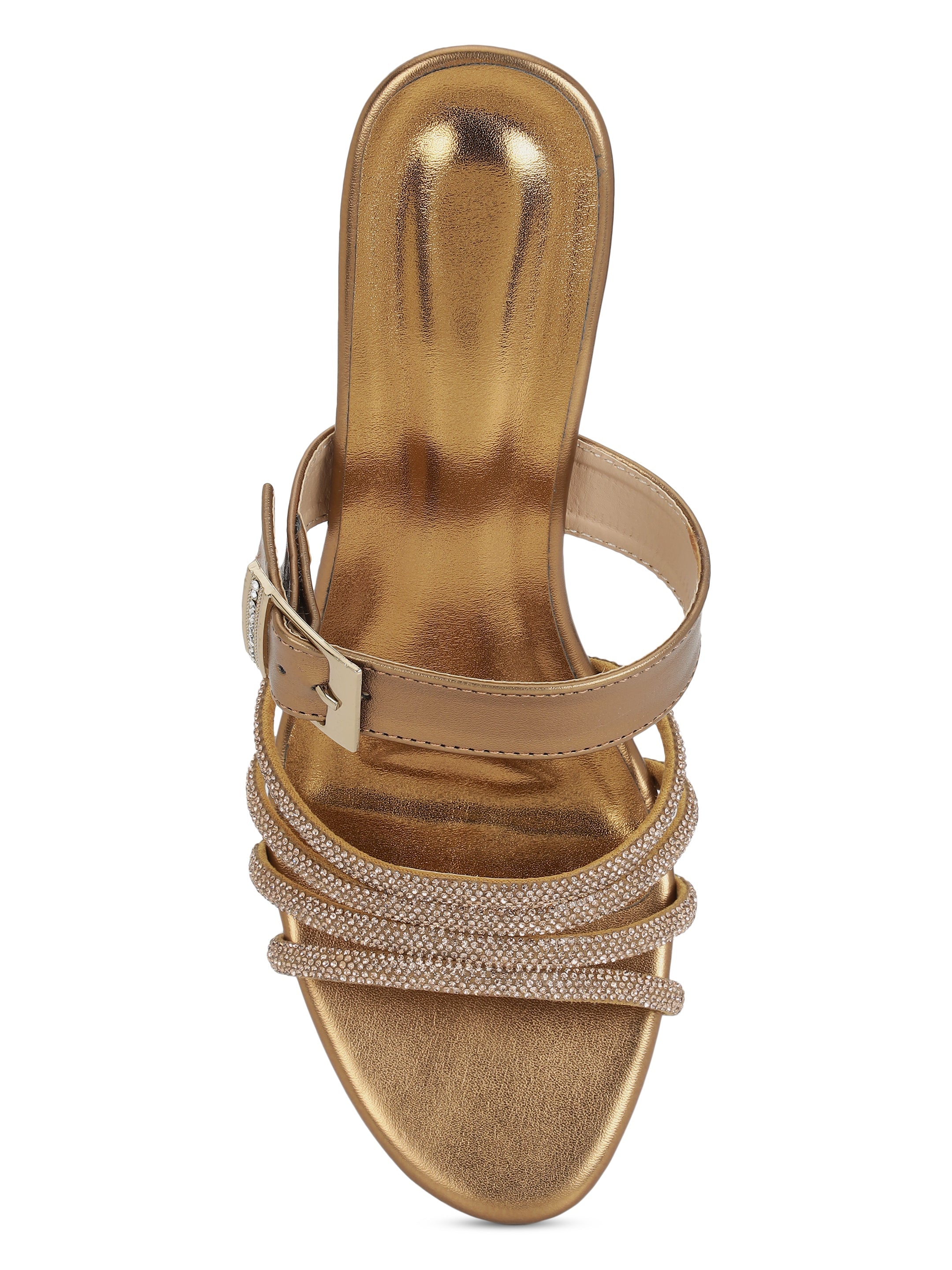 LYDC London - Antique Kitten Heels Sandals for women - Antique