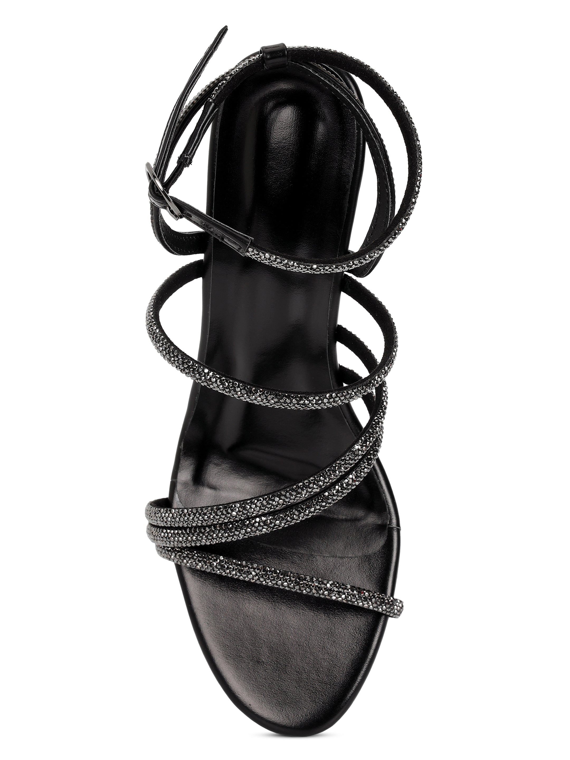LYDC London - Black Kitten Heels Sandals for women - Black