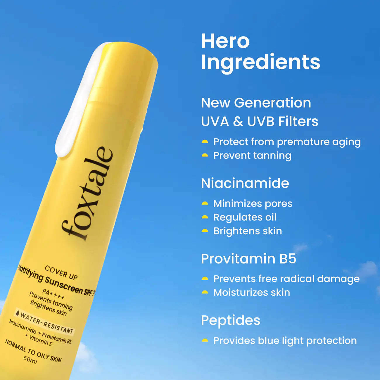 Foxtale SPF 70 Matte Finish Sunscreen for Oily Skin