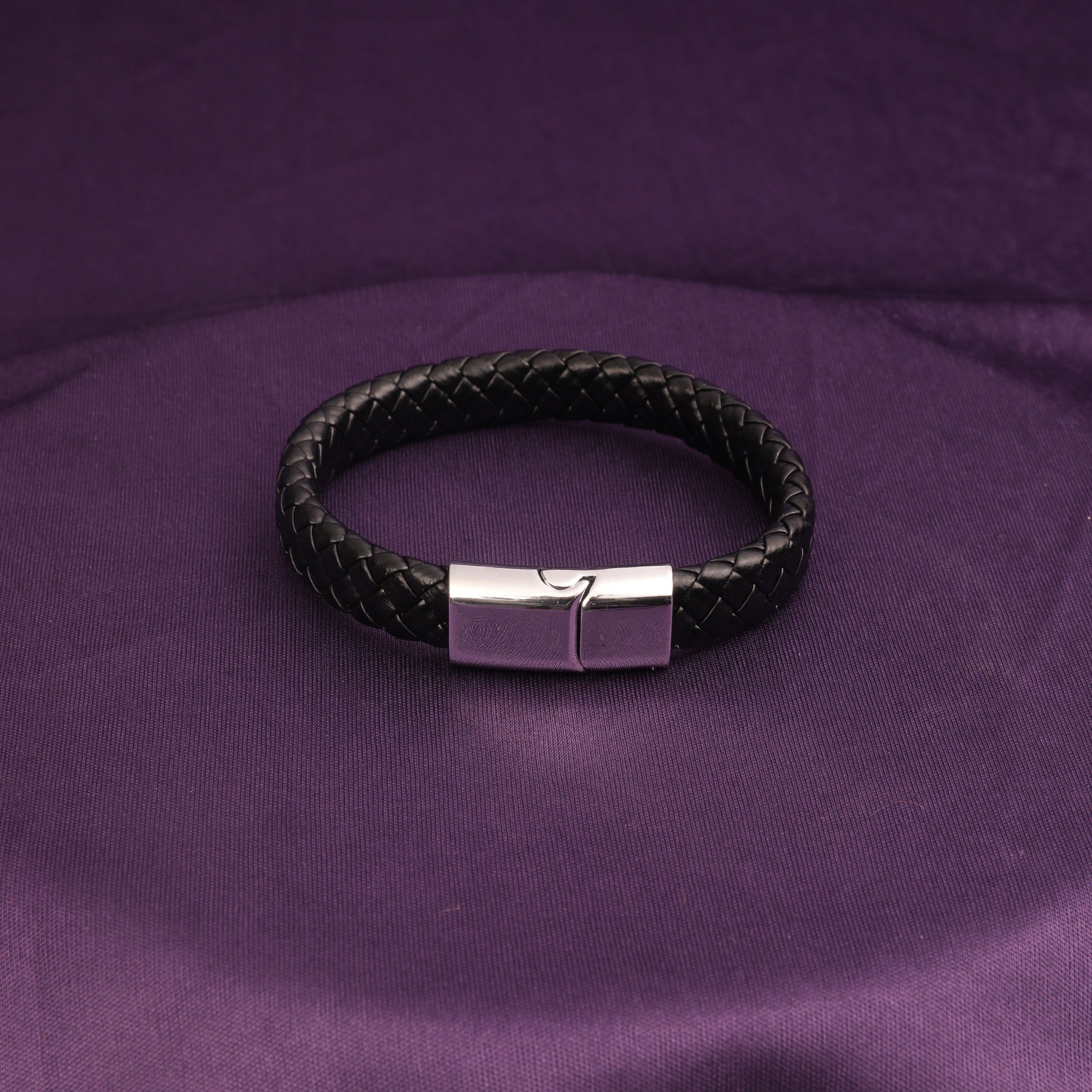 Salty Avrum Black Leather Bracelet