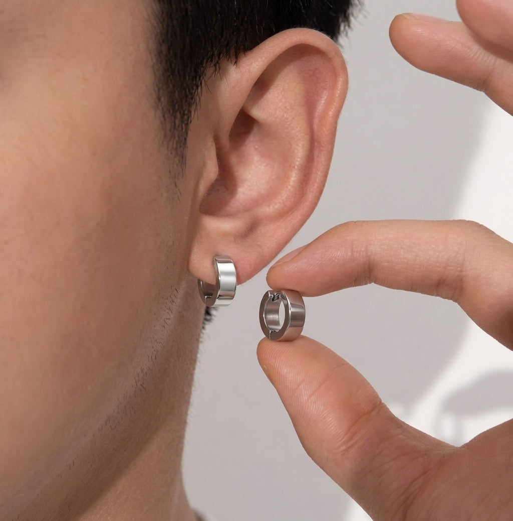 Salty Non-pierced Clip On Earrings Silver