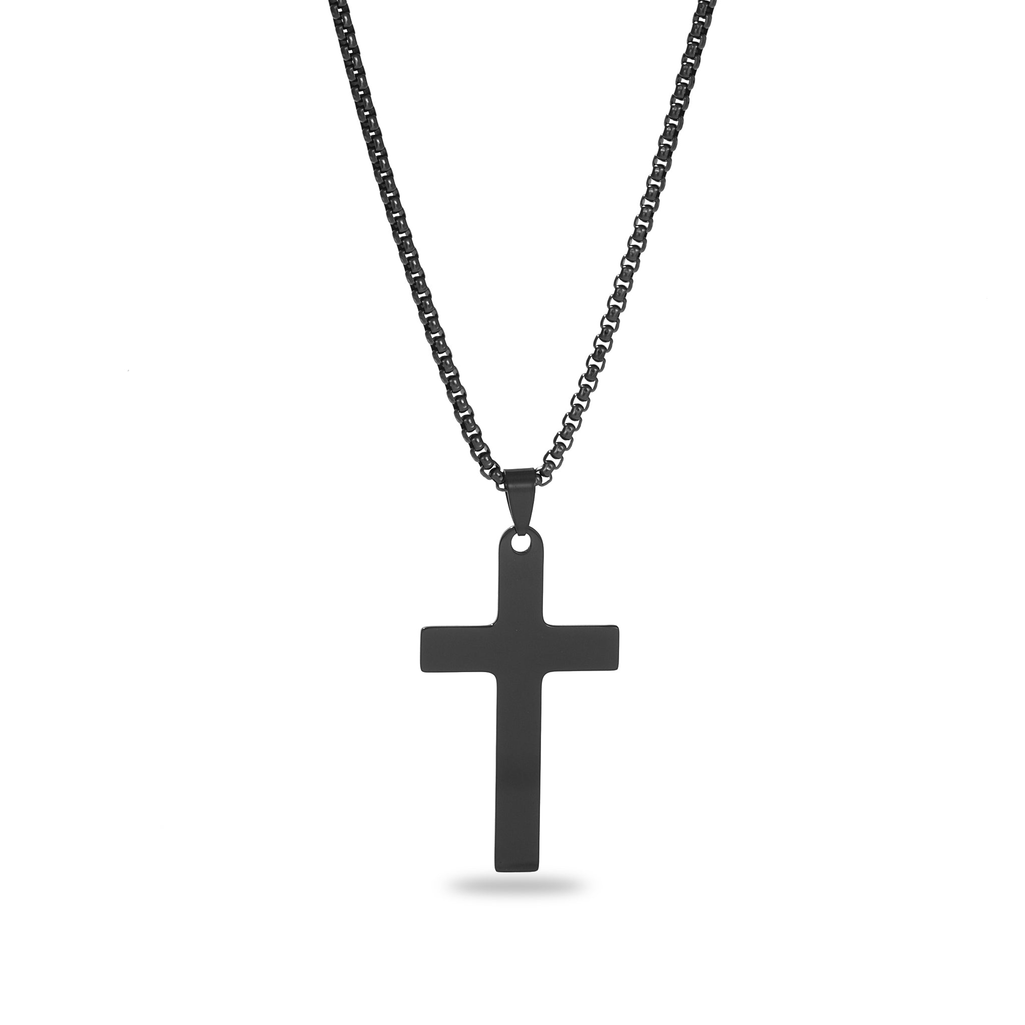 Salty Christ'S Crucifix Black Chain