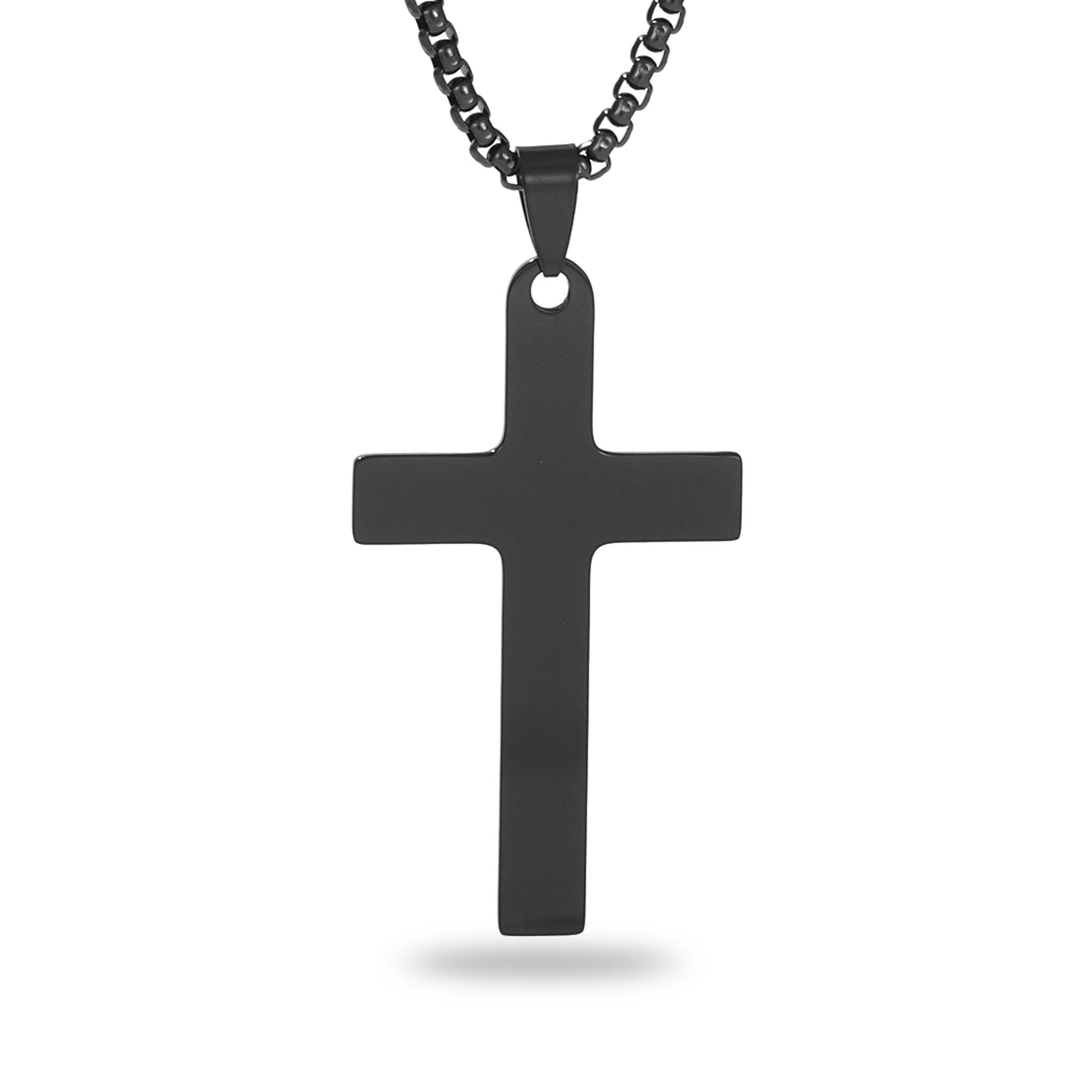Salty Christ'S Crucifix Black Chain