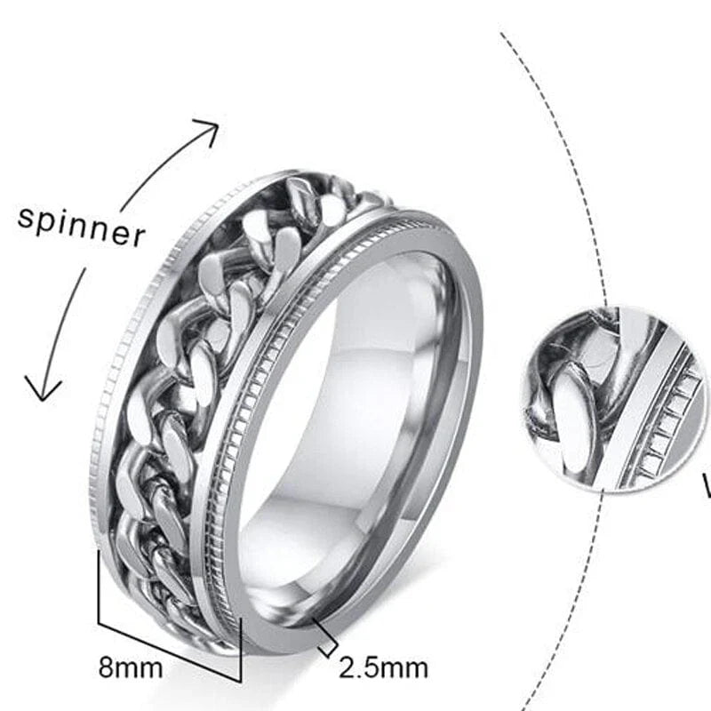 Salty Runic Silver Band