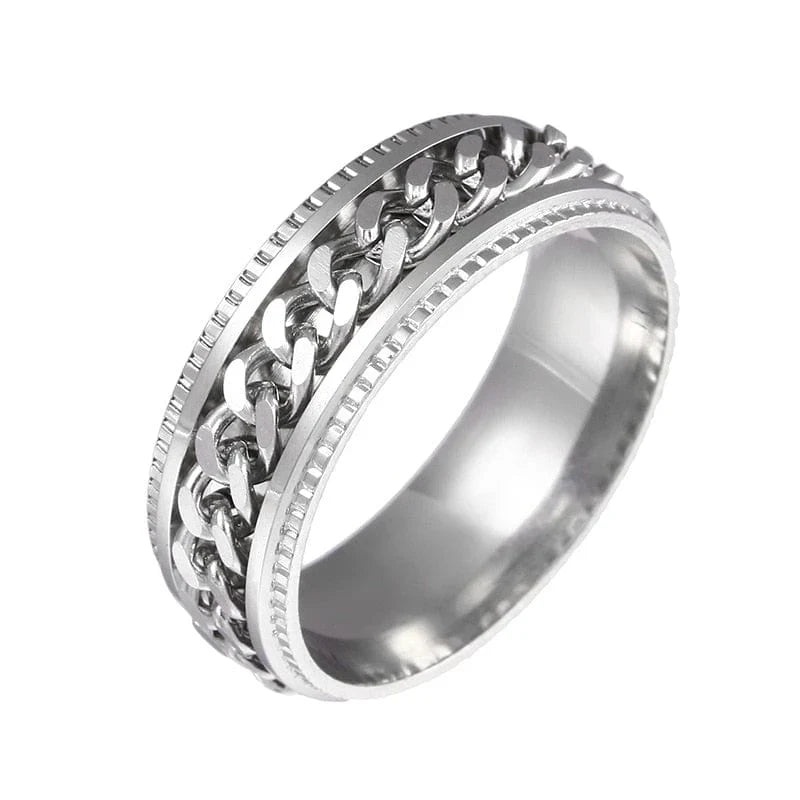 Salty Runic Silver Band