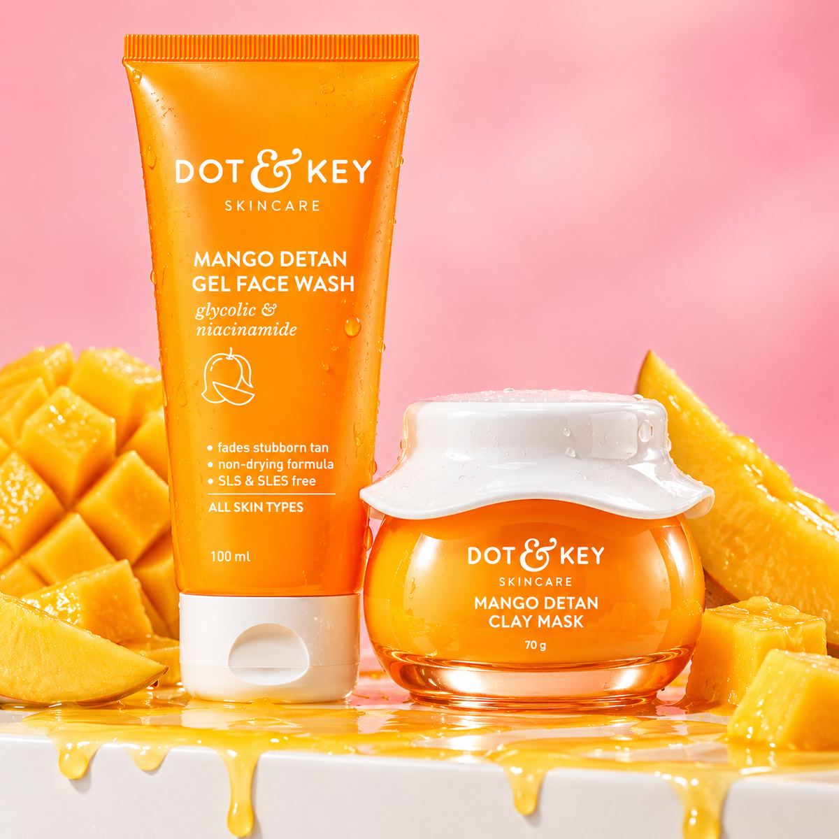Dot & Key Mango Detan Face Wash & Mask Duo