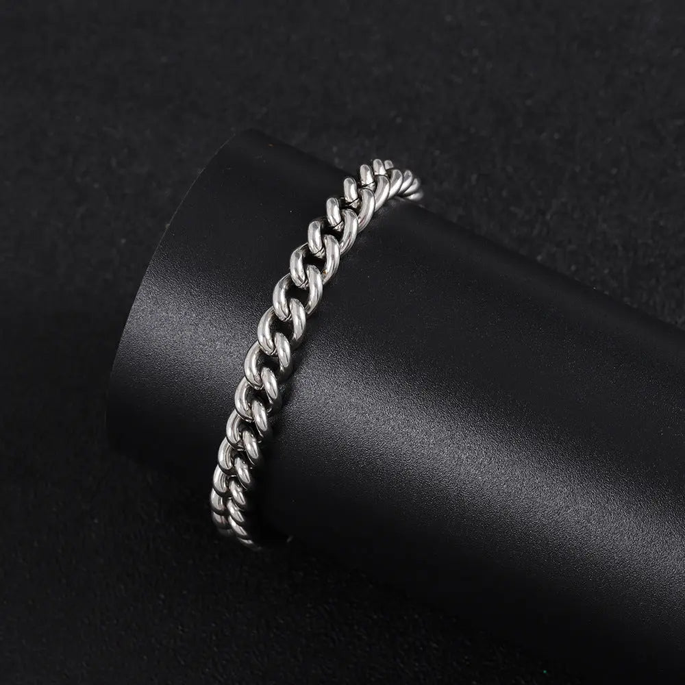 Salty Modern Monk Silver Bracelet