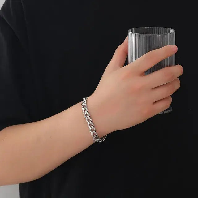 Salty Modern Monk Silver Bracelet