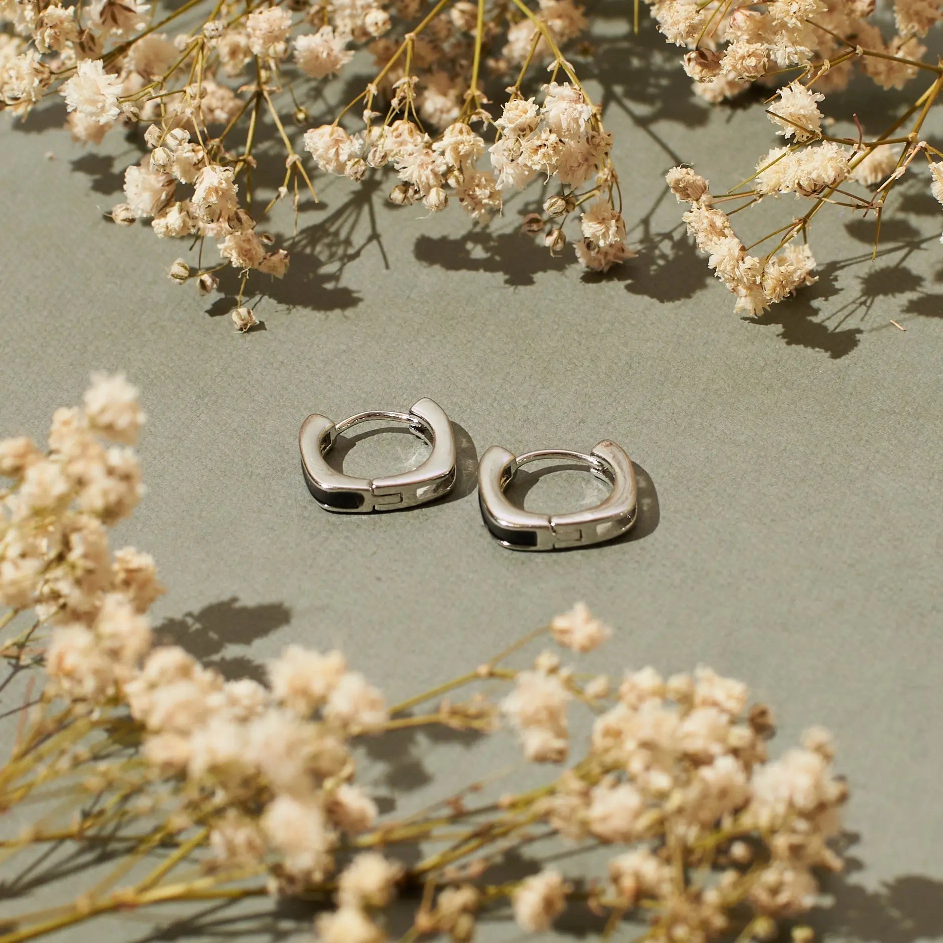 Salty Modern Silver Earrings