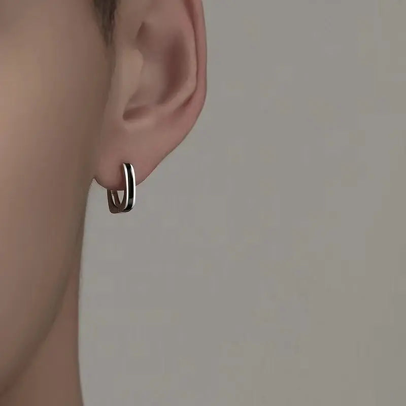 Salty Modern Silver Earrings