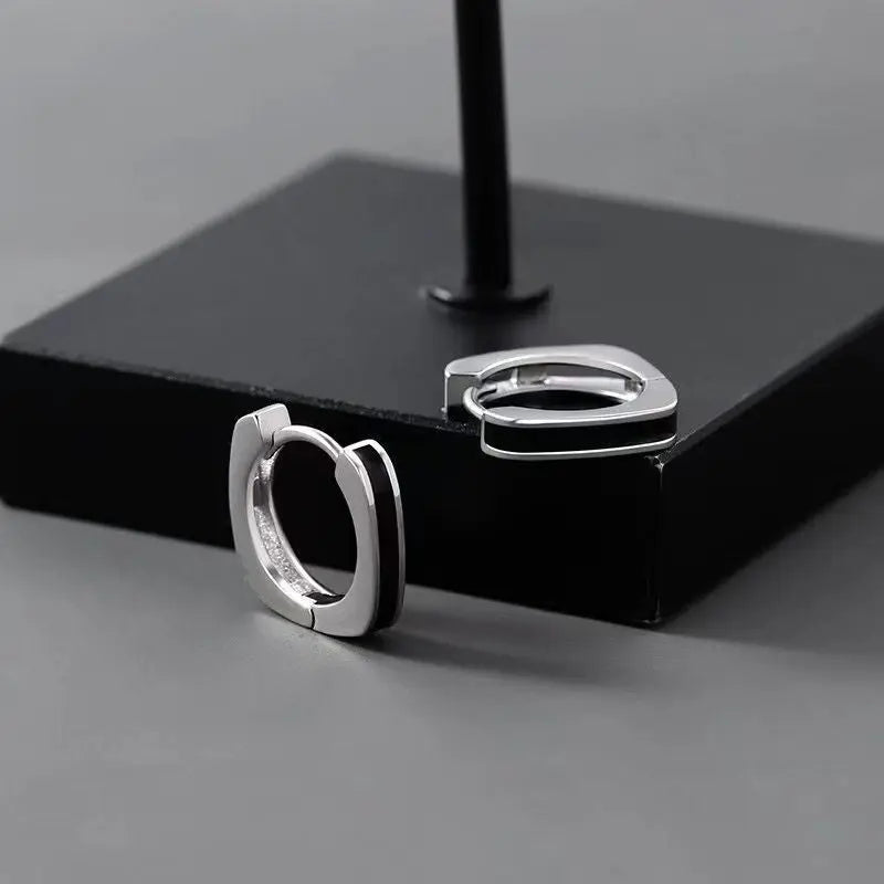 Salty Modern Silver Earrings