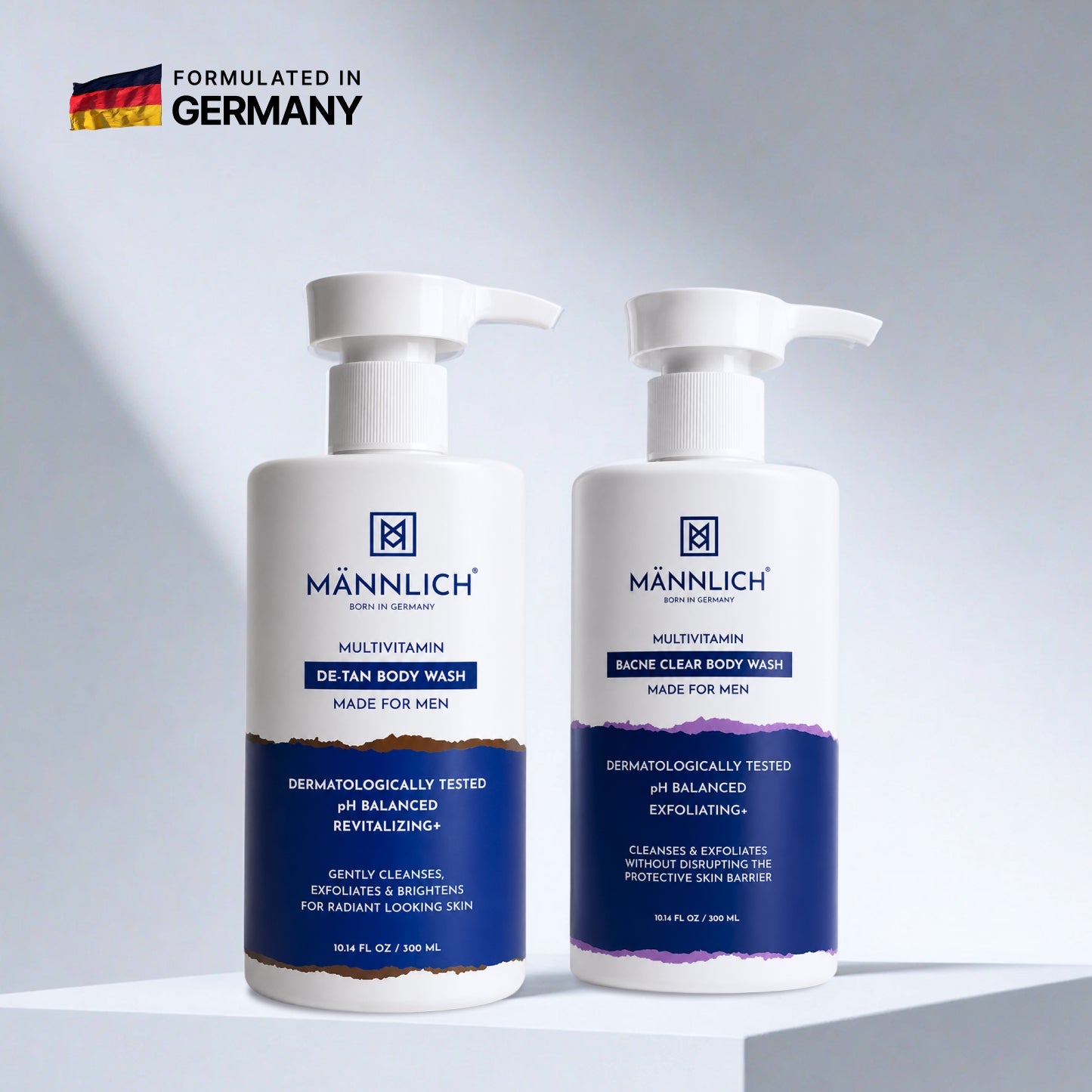 Mannlich Multivitamin Bacne Clear Body Wash & De-Tan Body Wash