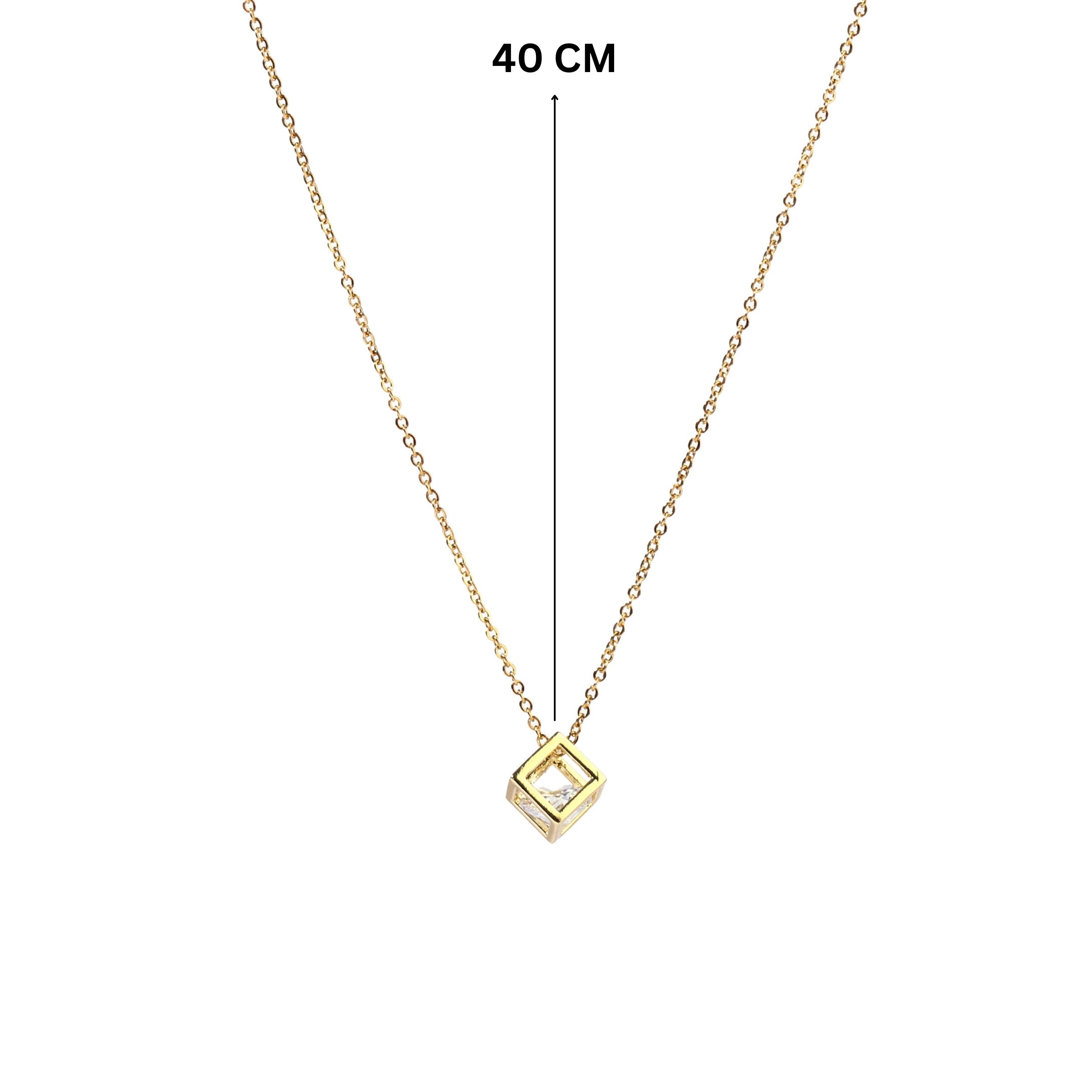 Salty Square Solid Gold Necklace