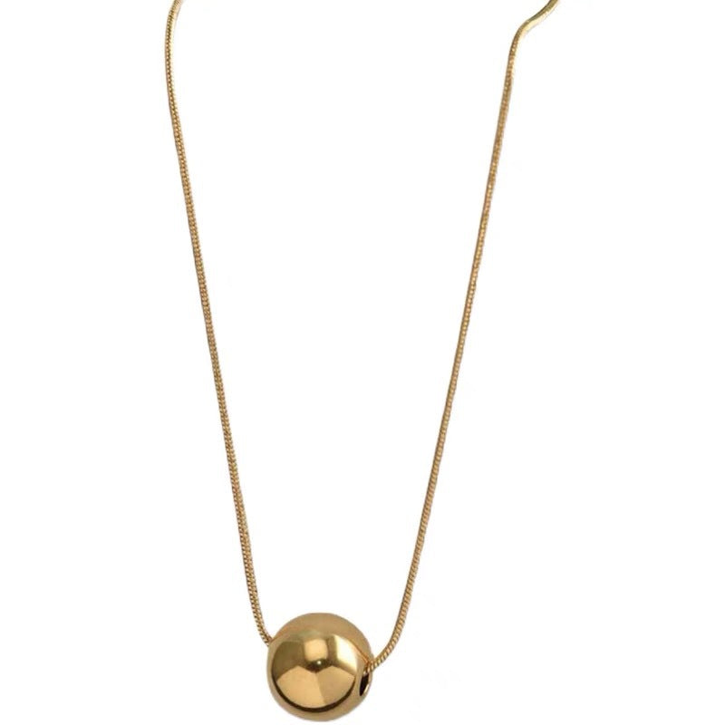 Salty Dream Ball Golden Necklace