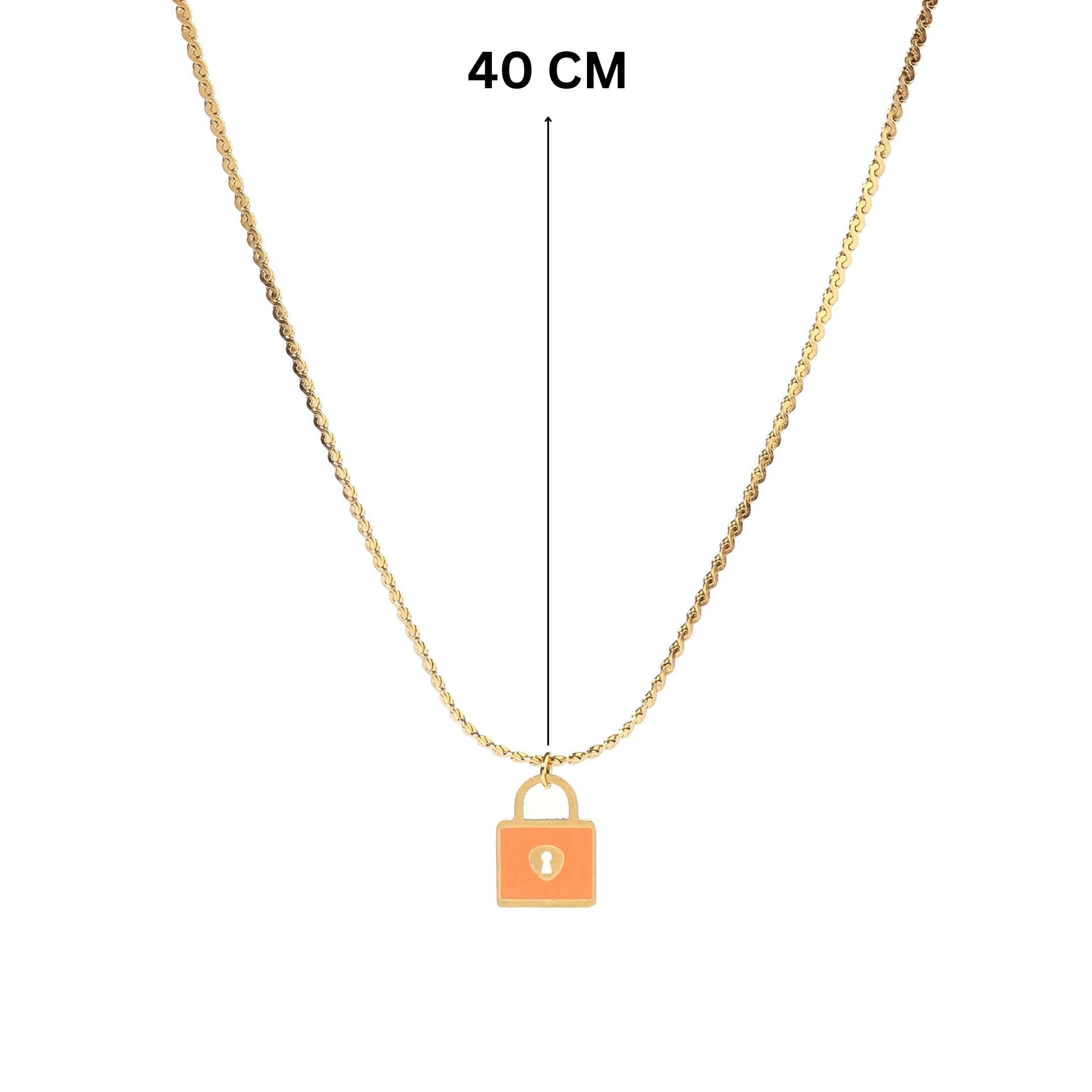 Salty Lock It Gold Necklace