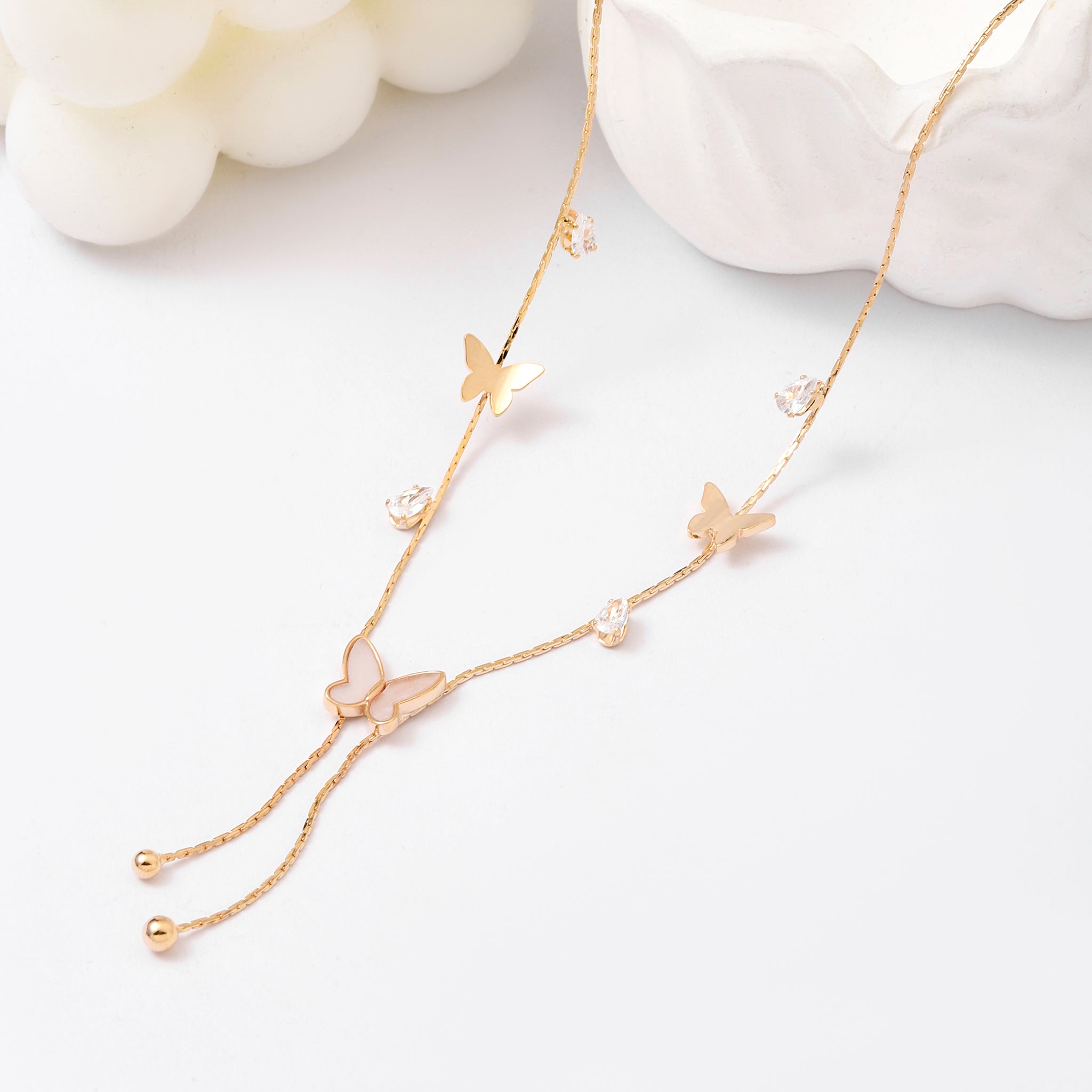 Salty Radiant Butterfly Tassel Necklace