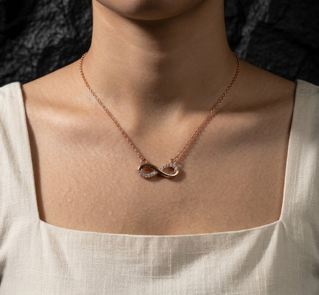 Salty Eternal Connection Symbol White Necklace