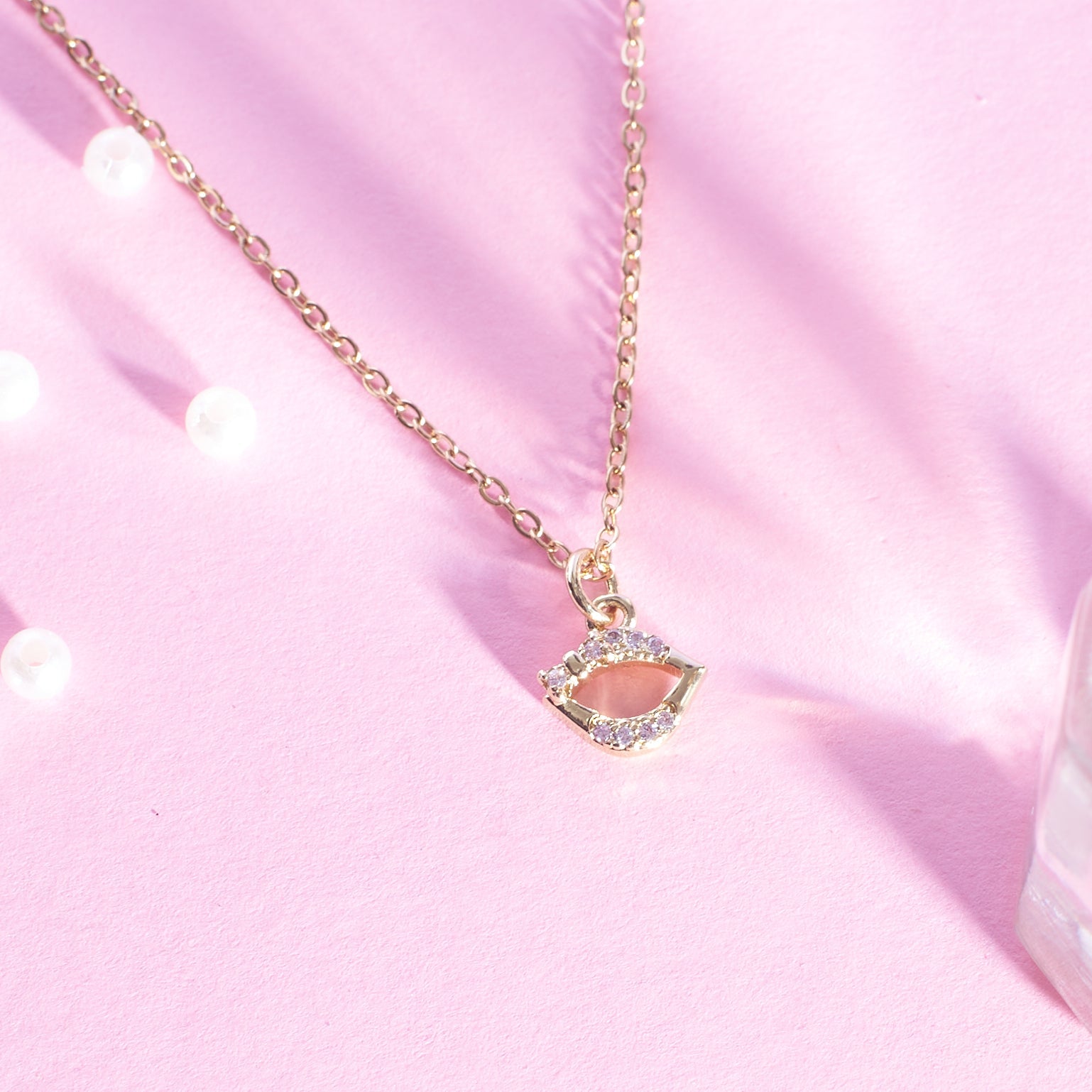 Salty Lover's Kiss Charm Necklace