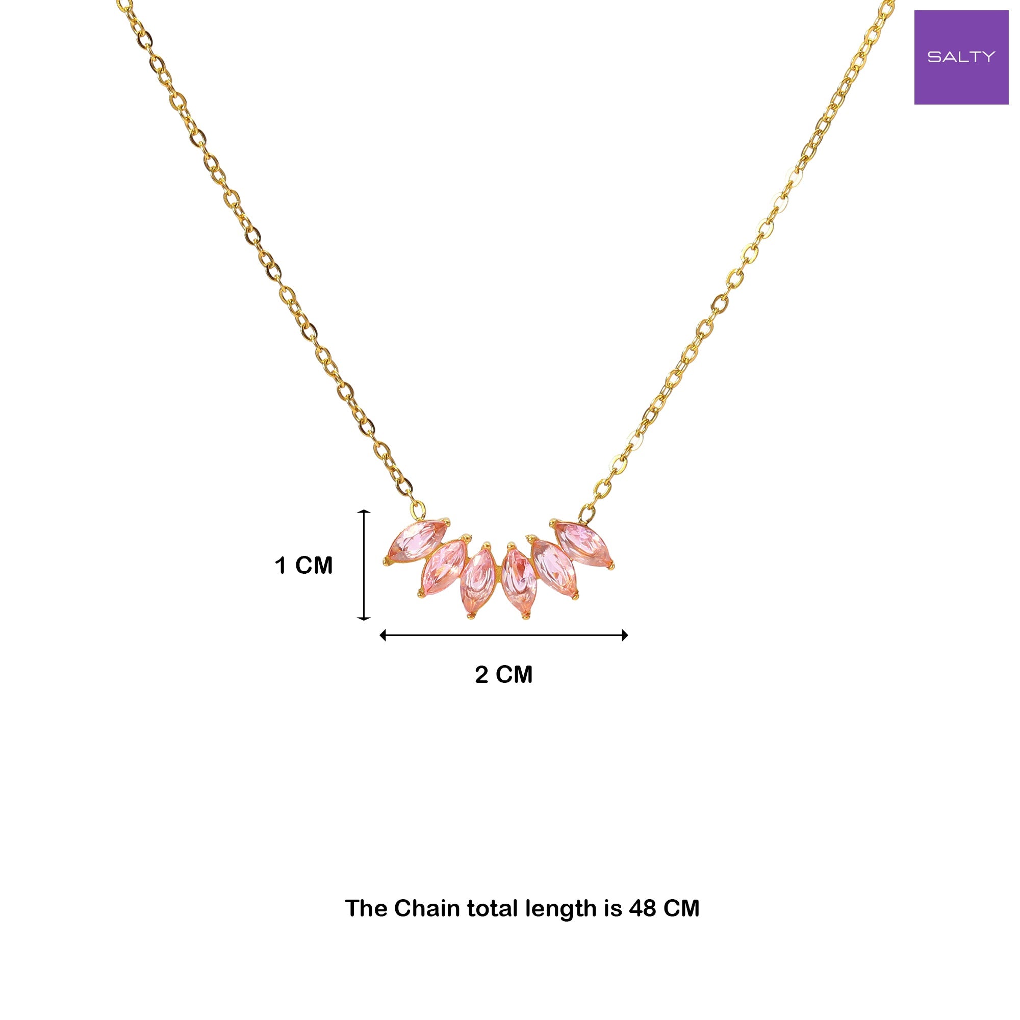 Salty Peony Kiss Pink Necklace