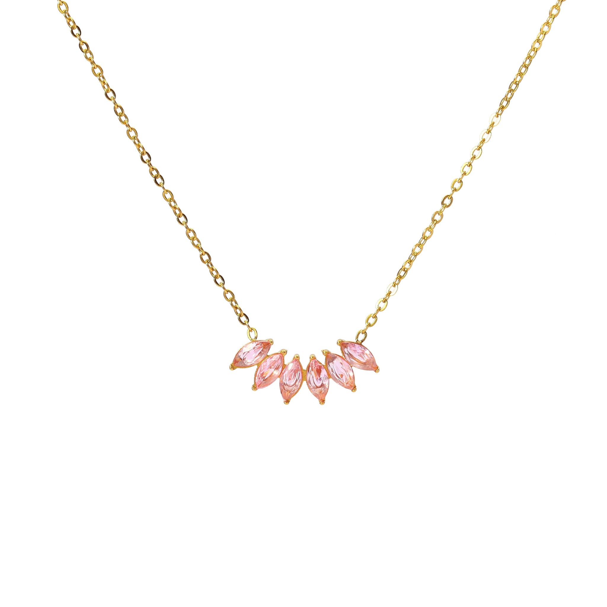 Salty Peony Kiss Pink Necklace
