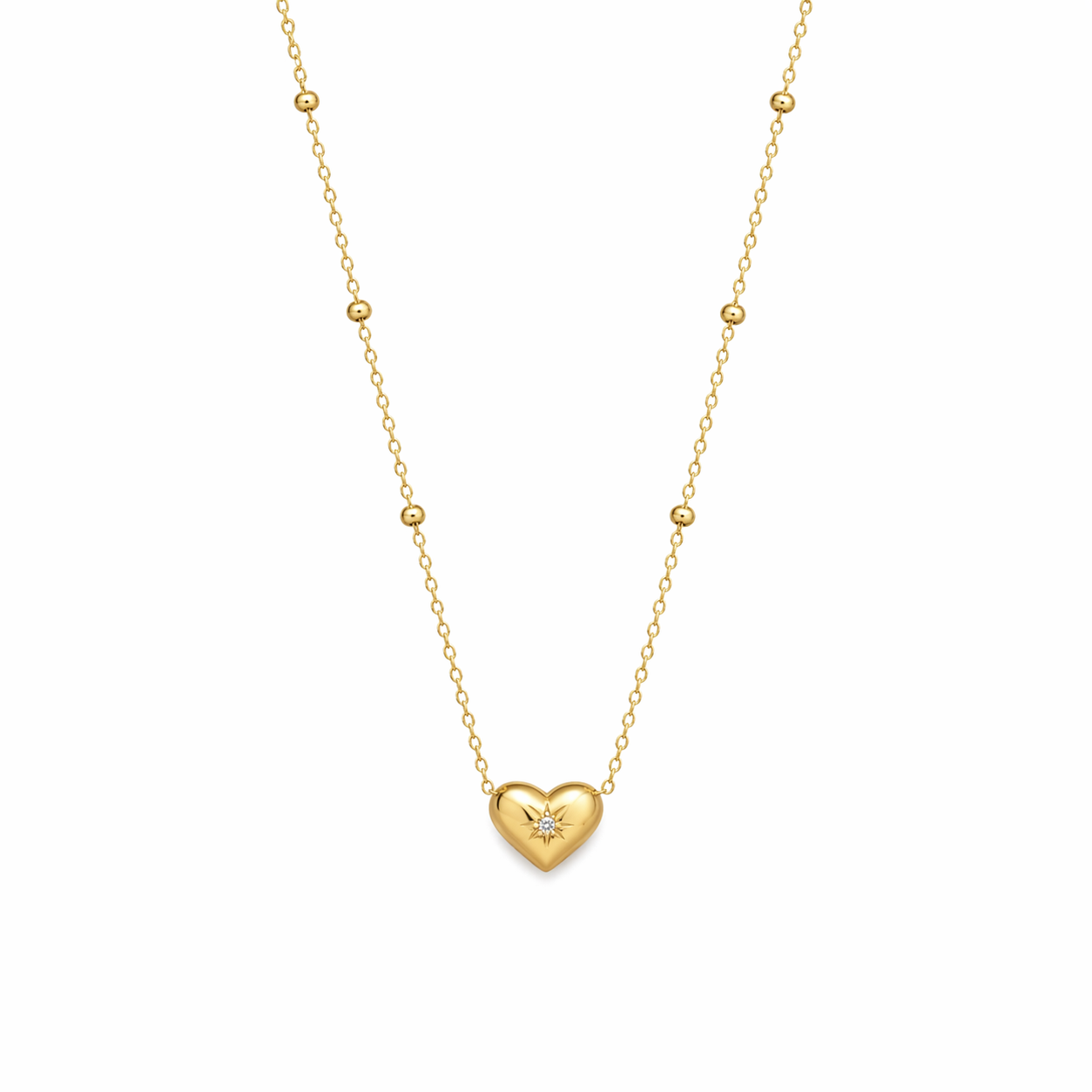 Salty Starlit Heart Necklace
