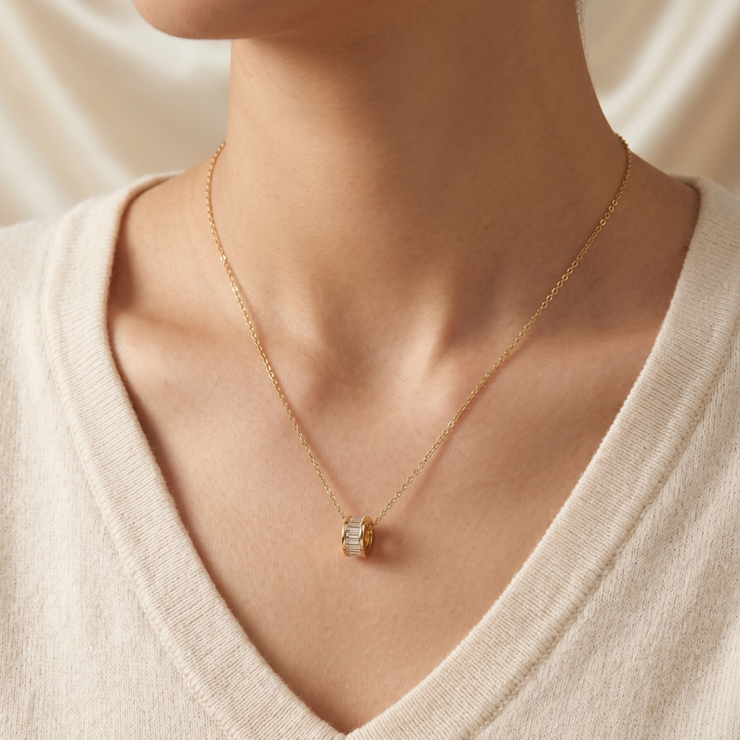 Salty Golden Bloom Pearl Necklace