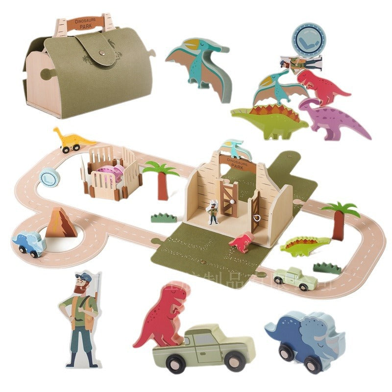Dimorra Dinosaur Race Car Track Playset