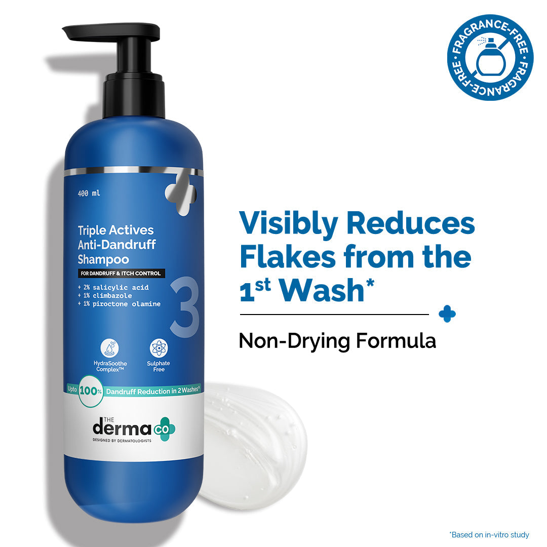 Derma Co Triple Actives Anti-Dandruff Shampoo