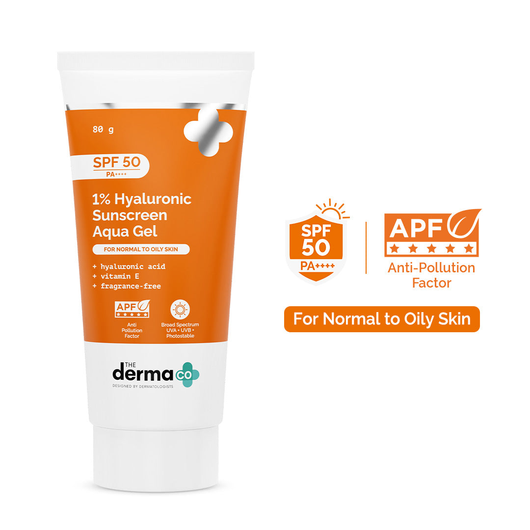 Derma Co 1% Hyaluronic Sunscreen Aqua Gel In Vivo Tested with SPF 50 & PA++++