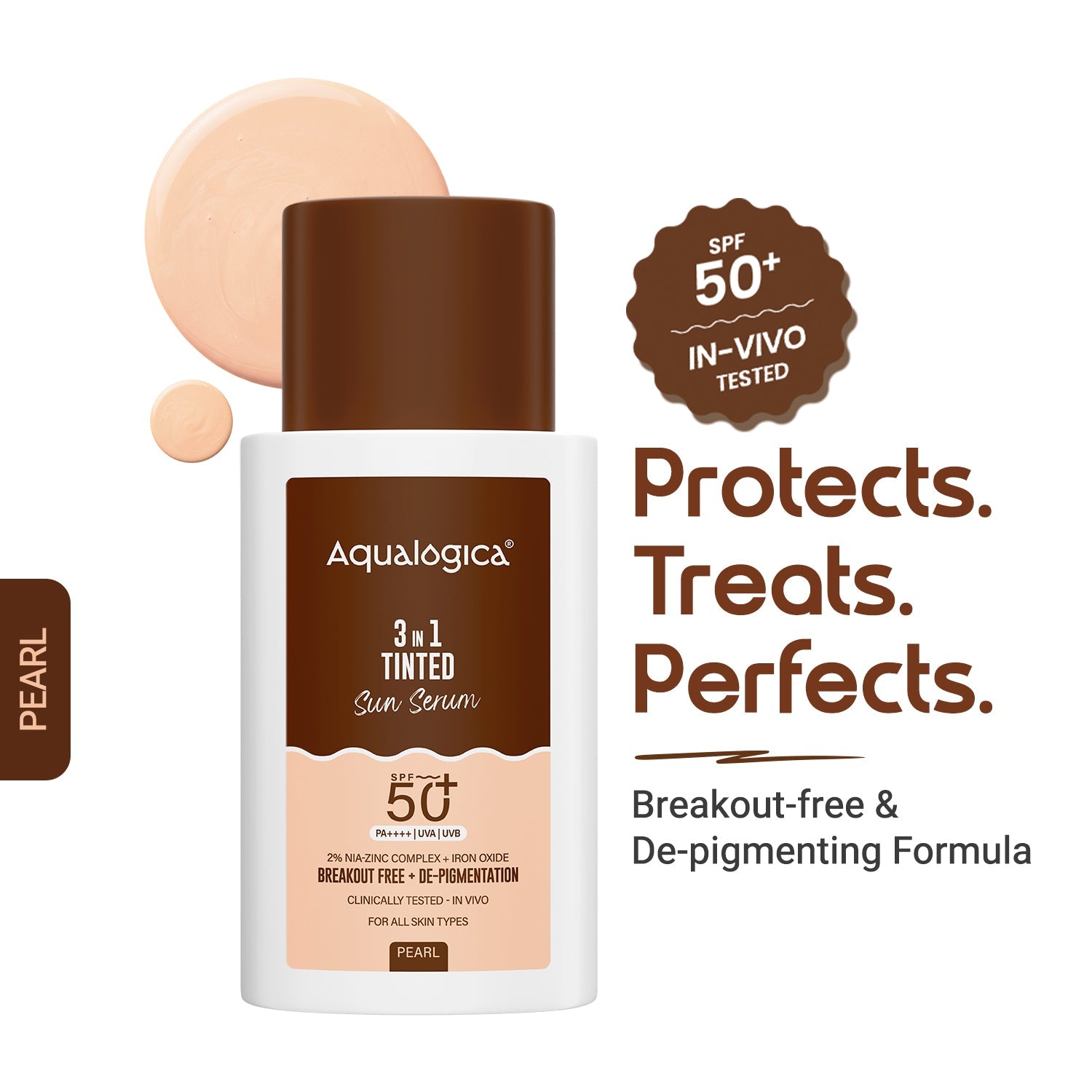 Aqualogica 3-In-1 Tinted Sun Serum - 50g