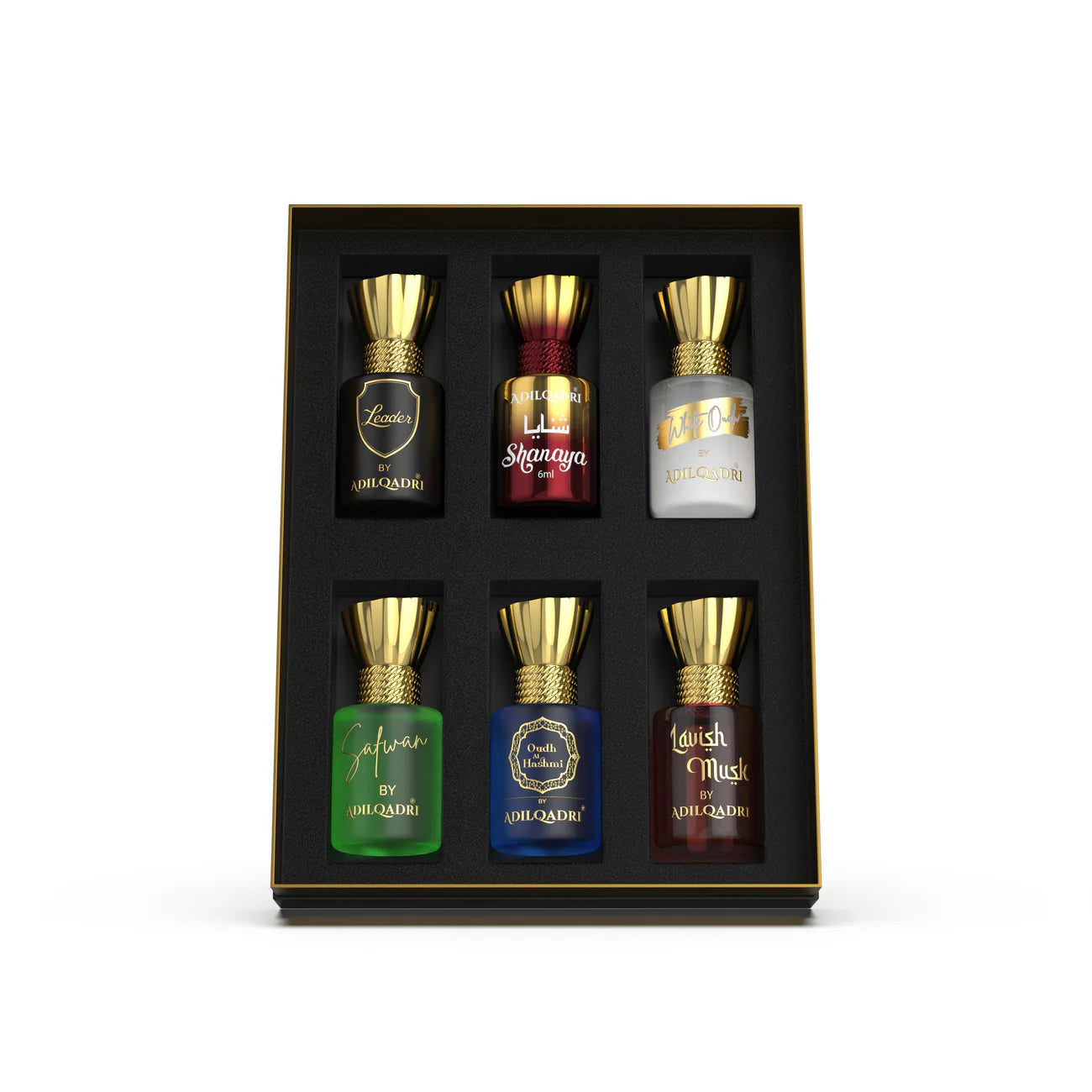 AdilQadri Assorted Luxury Attar Perfume Gift Set (6 × 5.5Ml)