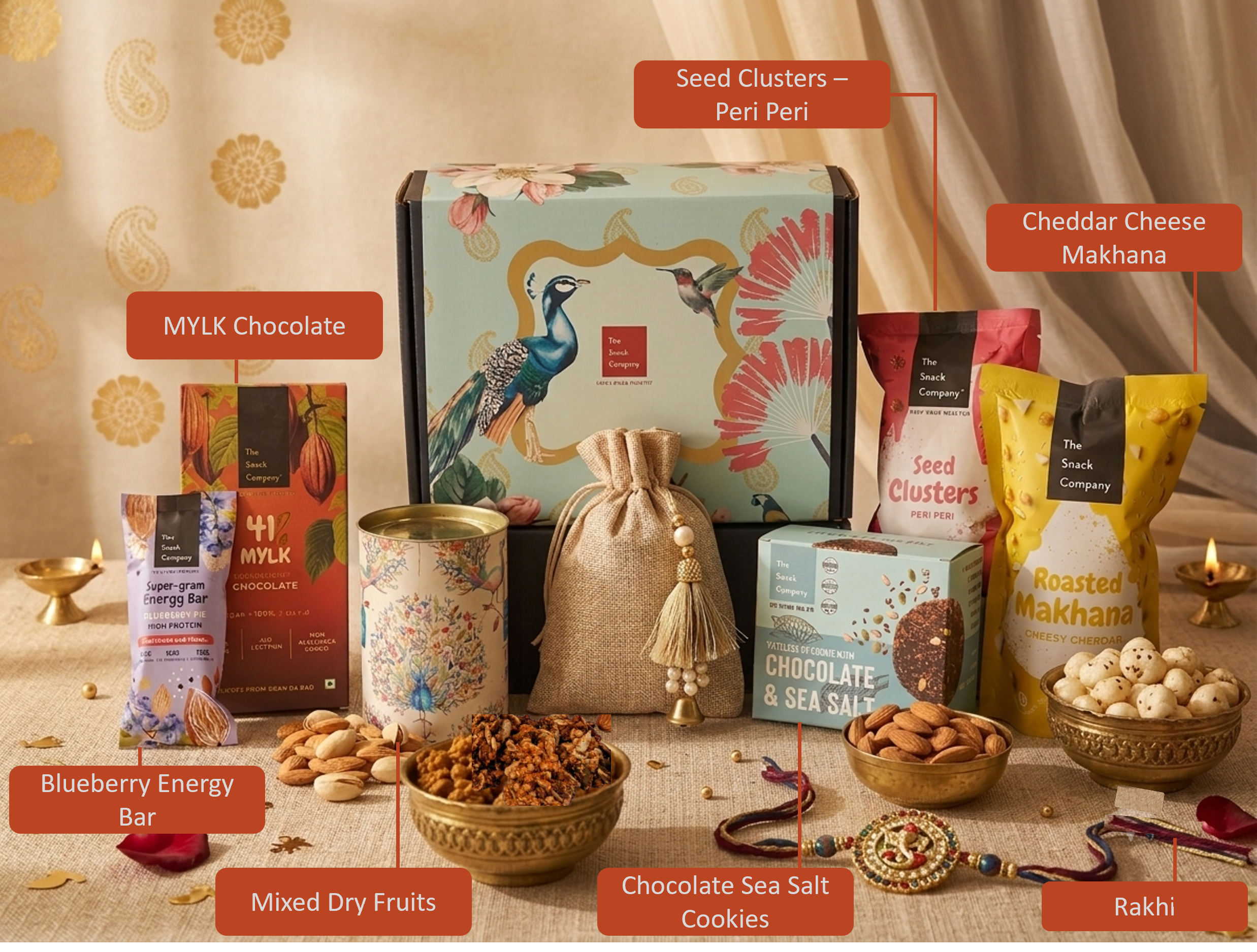 The Snack Company Rakshabandhan Gift Hamper - The Luxe Box