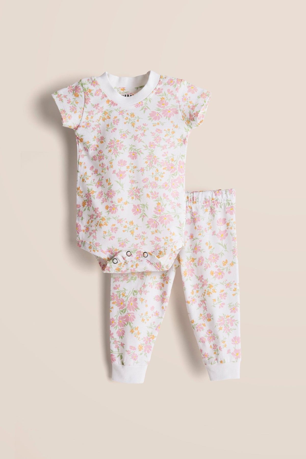 Urbanrac 100% Cotton Onesies and Pant Set - Floral Whisper