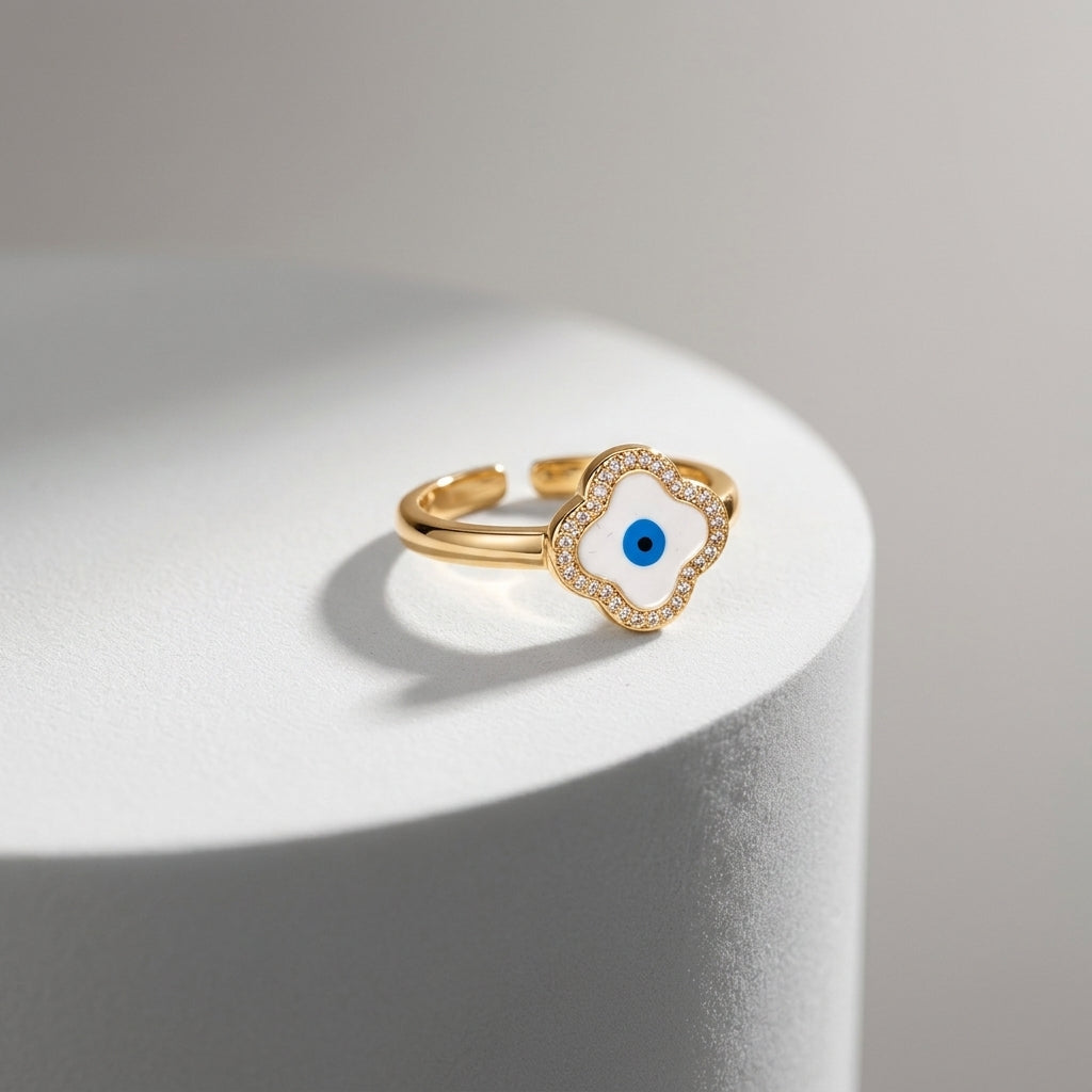 Salty Greek Evil Eye Ring