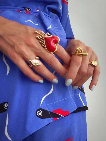 Salty Burning Red Heart Ring