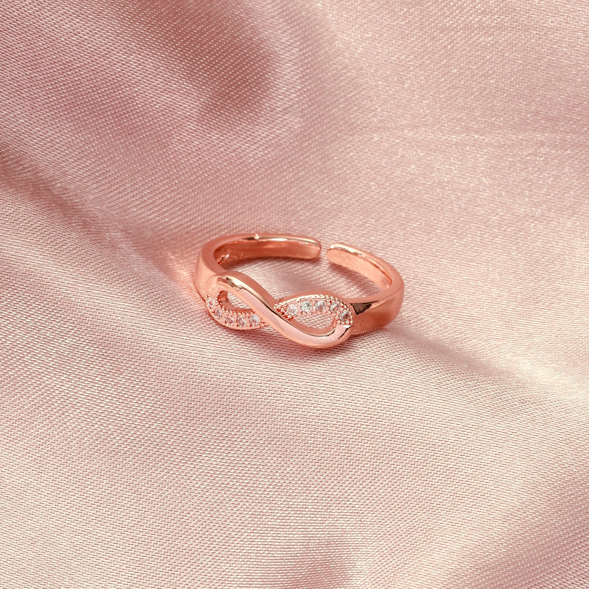 Salty Boundless Infinity White Loop Ring