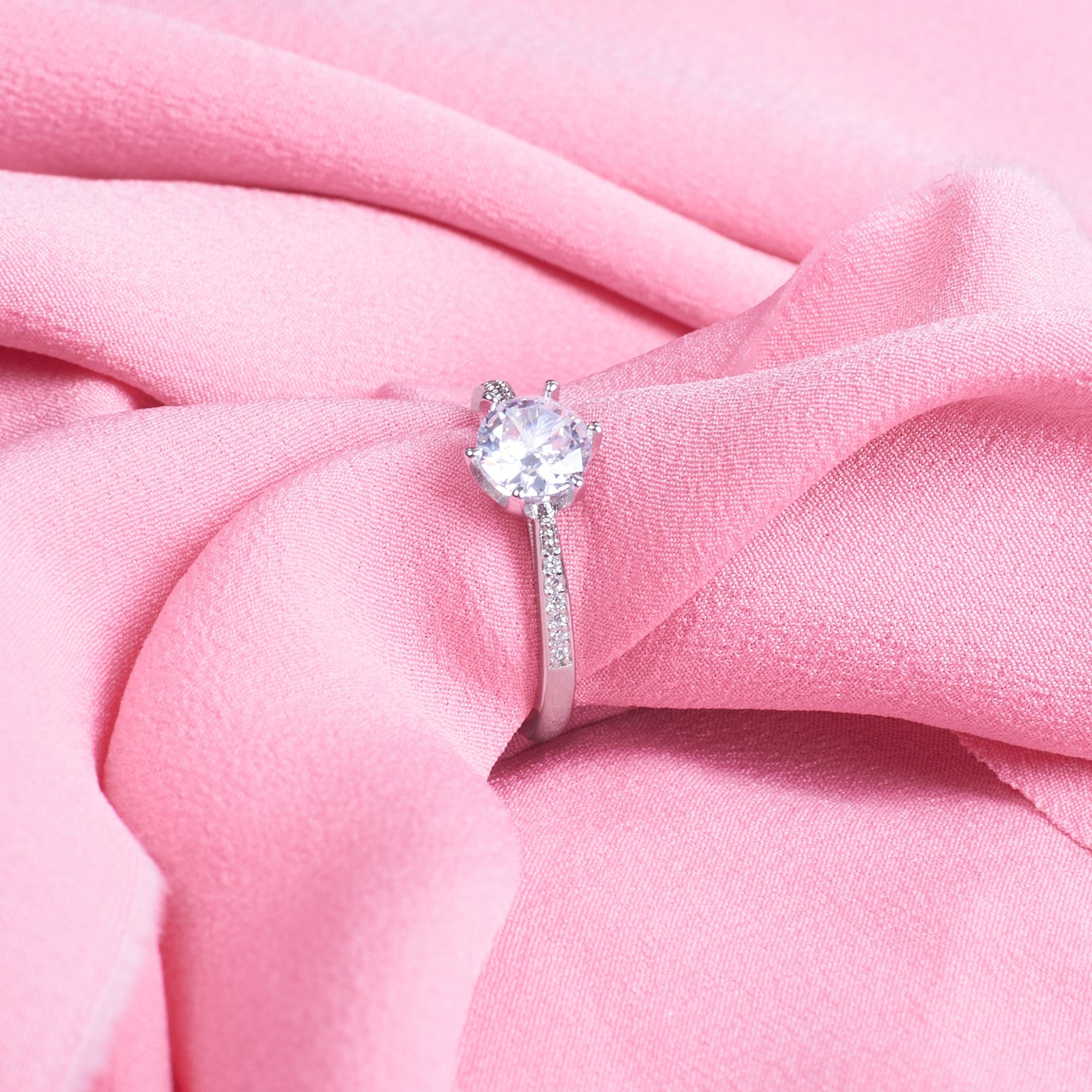 Salty Luster Silver Promise Ring