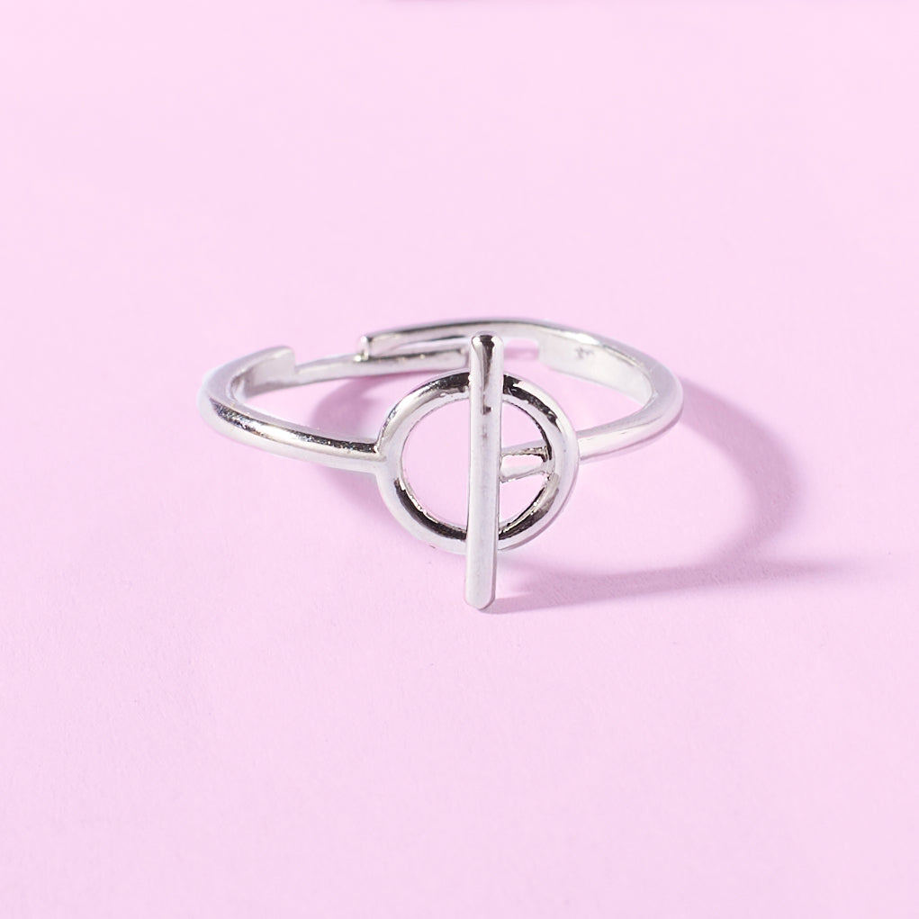 Salty With You Toggle Silver Ring