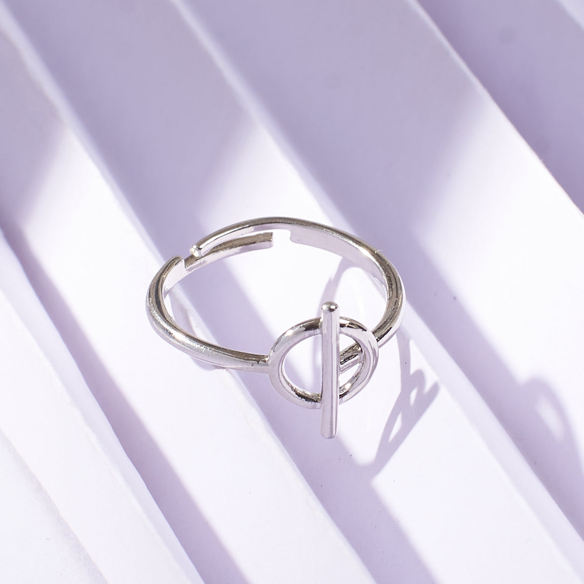 Salty With You Toggle Silver Ring