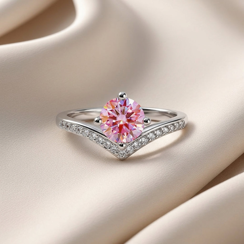 Salty Sweetheart Rosé Curve Ring