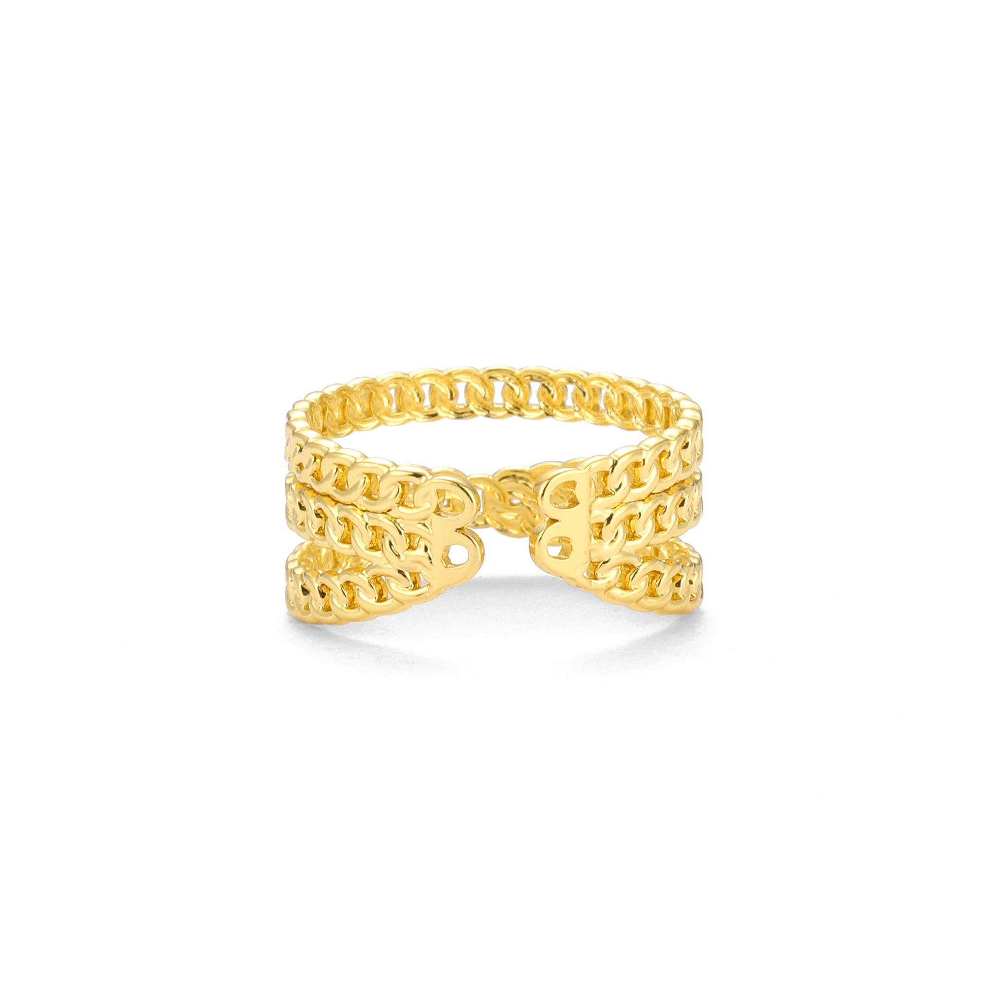 Salty Golden Link Duo Ring