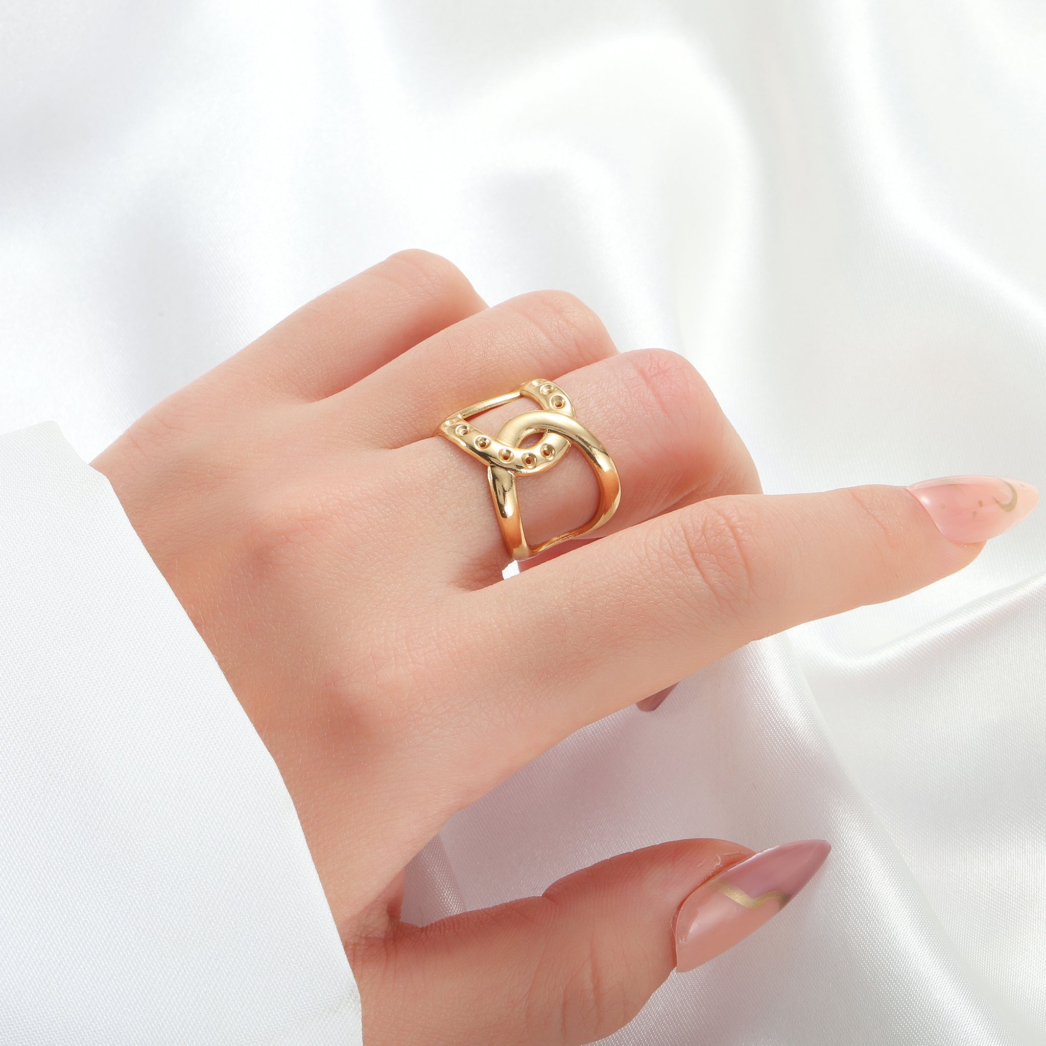 Salty Infinity Twist Statement Ring