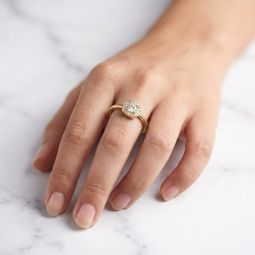 Salty Celeste Spark Ring