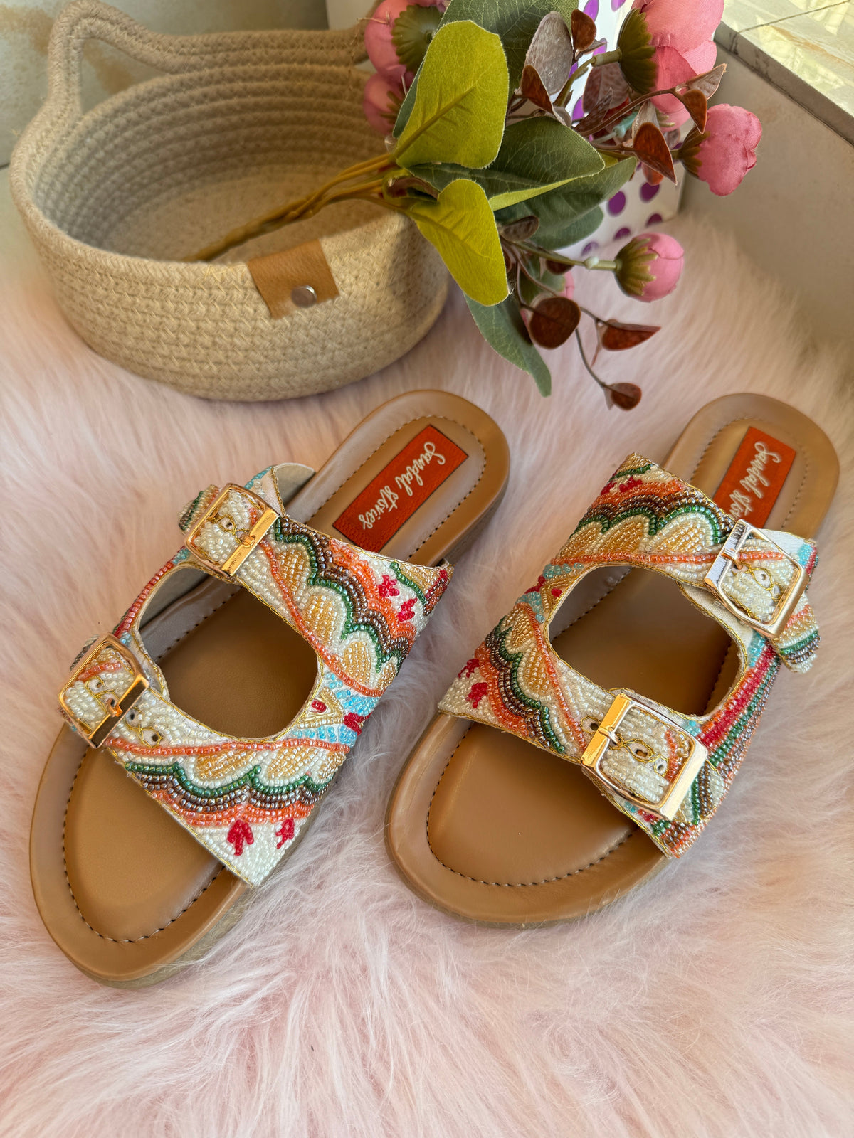 Sandal Stories Doctor Sole Embroidered Slider