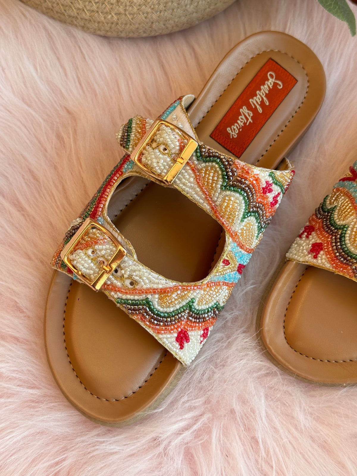 Sandal Stories Doctor Sole Embroidered Slider