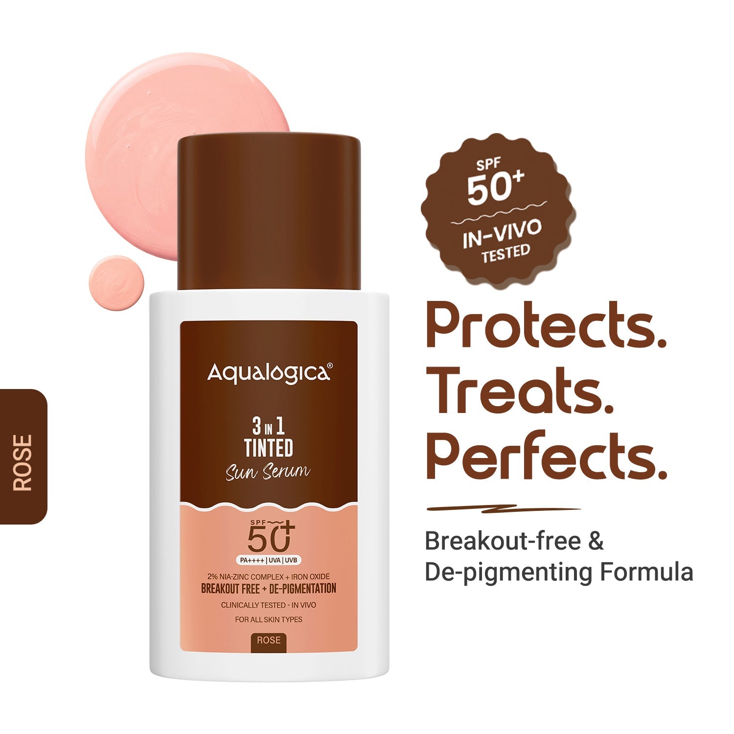 Aqualogica 3-In-1 Tinted Sun Serum - 50g