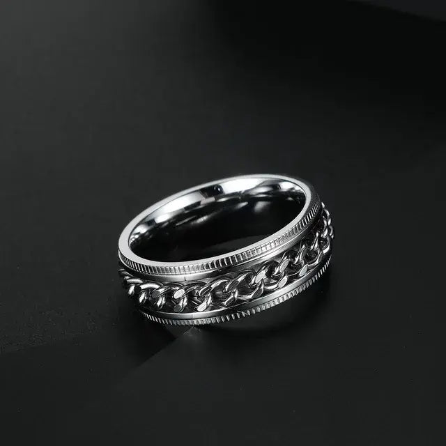 Salty Runic Silver Band