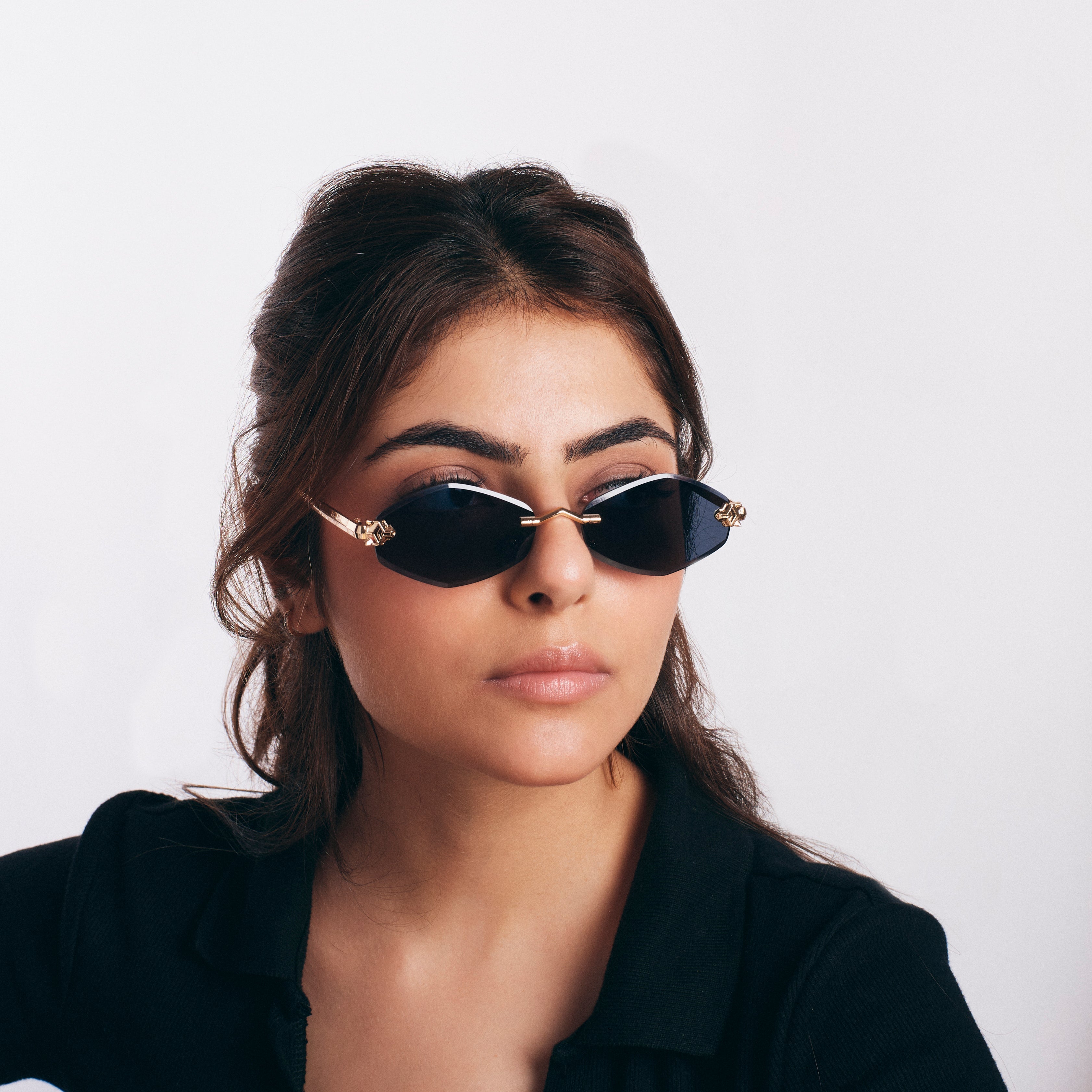 Salty Retro Hexagon UV400 Protection Sunglasses - Black